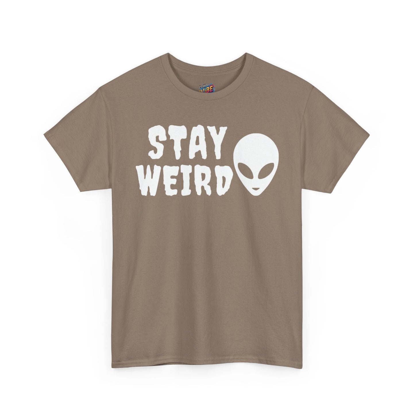 Stay Weird Alien Tee, Quirky Alien Graphic Shirt, Unique Gift for Sci-Fi Lovers, Fun Party Wear, Perfect for Everyday Casual
