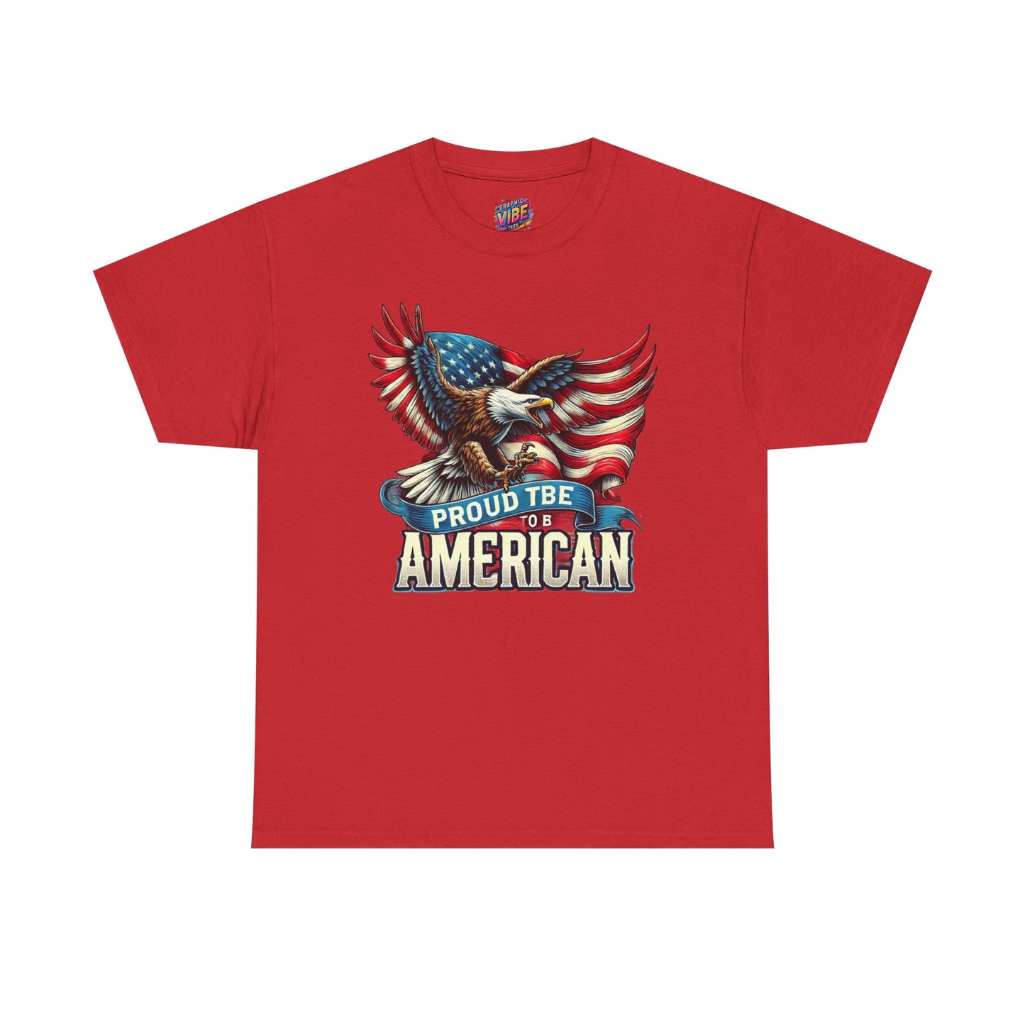Proud American Eagle Tee, Unisex Heavy Cotton Shirt, Patriotic Apparel, Independence Day Gift, Veteran's Day T-Shirt, Americana Clothing