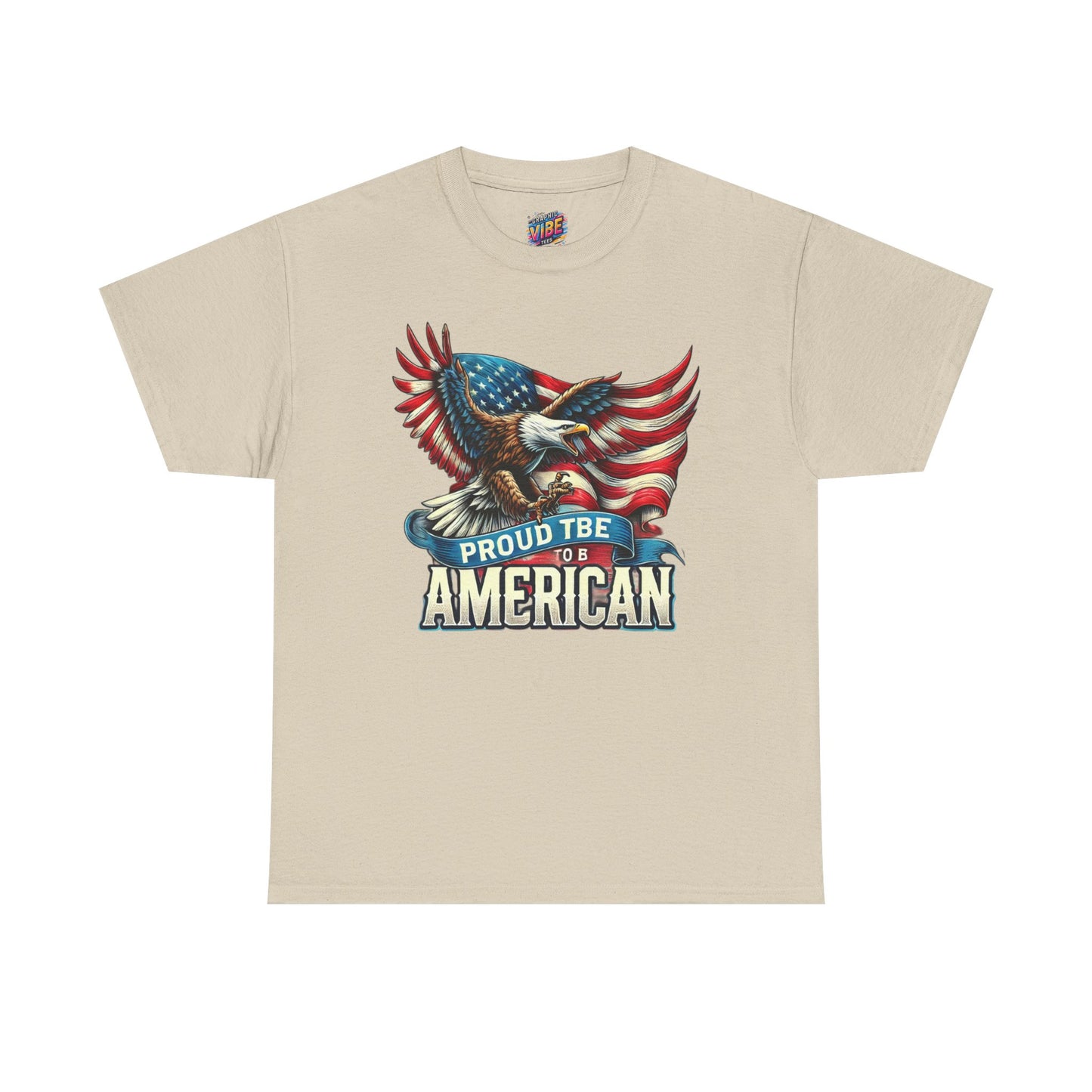 Proud American Eagle Tee, Unisex Heavy Cotton Shirt, Patriotic Apparel, Independence Day Gift, Veteran's Day T-Shirt, Americana Clothing