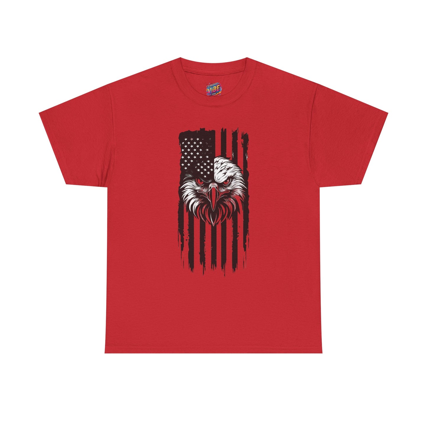 Patriotic Eagle Graphic Tee, Unisex Heavy Cotton Tee, American Flag Shirt, Fourth of July Apparel, Veteran’s Day Gift, Casual Wear