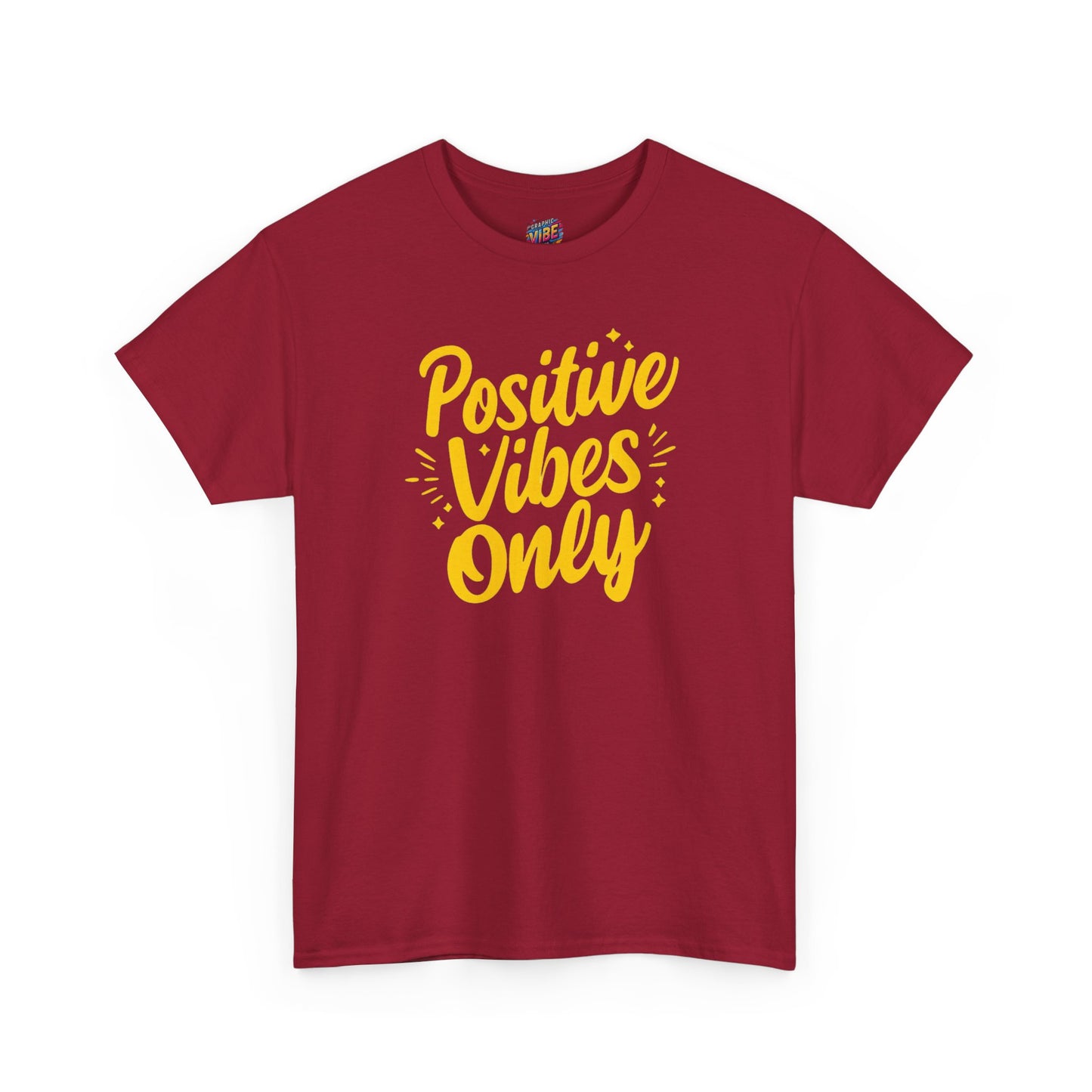Positive Vibes Only Tee - Unisex Heavy Cotton Shirt, Gift for Friends, Motivational Wear, Summer Fashion, Casual Everyday Tee