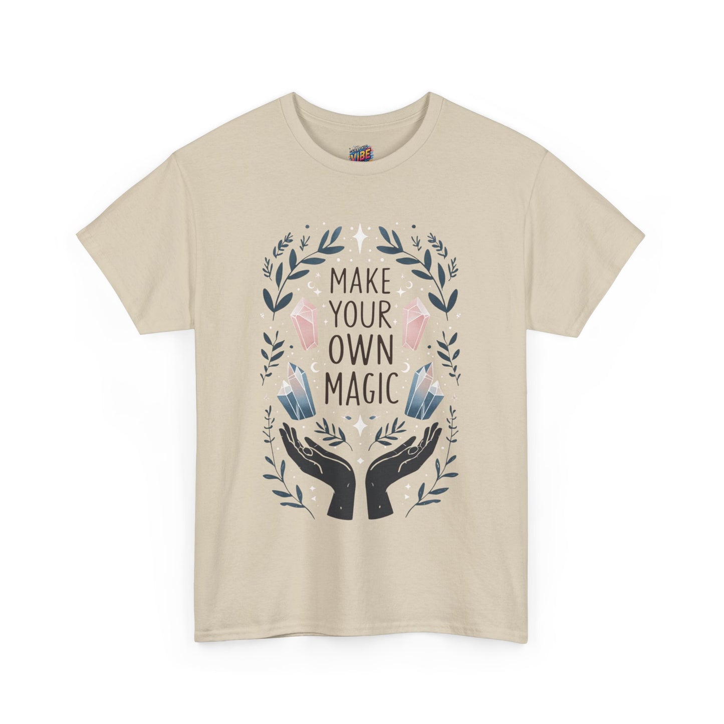 Make Your Own Magic Unisex Heavy Cotton Tee, Inspirational T-Shirt, Gift for Creatives, Positive Vibes Apparel, Motivational Shirt