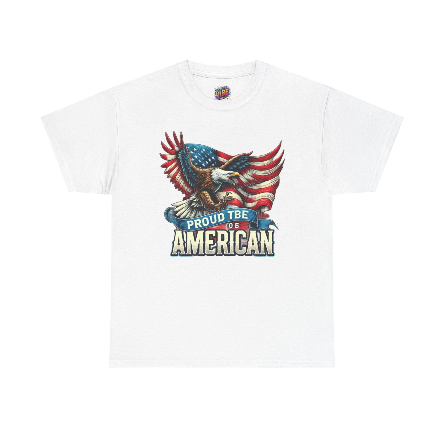 Proud American Eagle Tee, Unisex Heavy Cotton Shirt, Patriotic Apparel, Independence Day Gift, Veteran's Day T-Shirt, Americana Clothing
