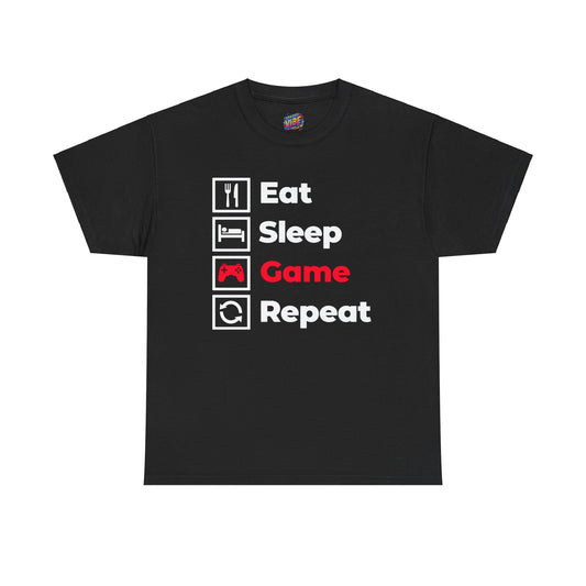 Eat Sleep Game Repeat Tee