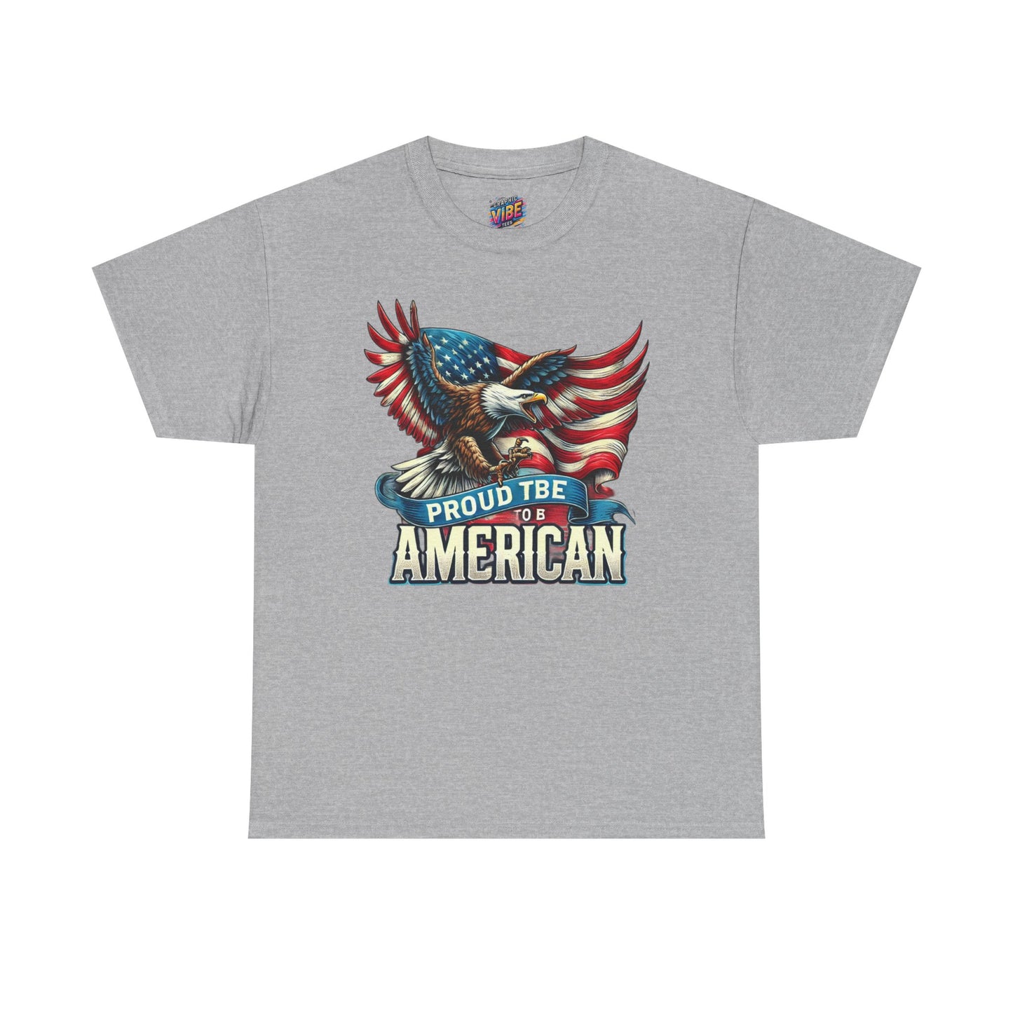 Proud American Eagle Tee, Unisex Heavy Cotton Shirt, Patriotic Apparel, Independence Day Gift, Veteran's Day T-Shirt, Americana Clothing