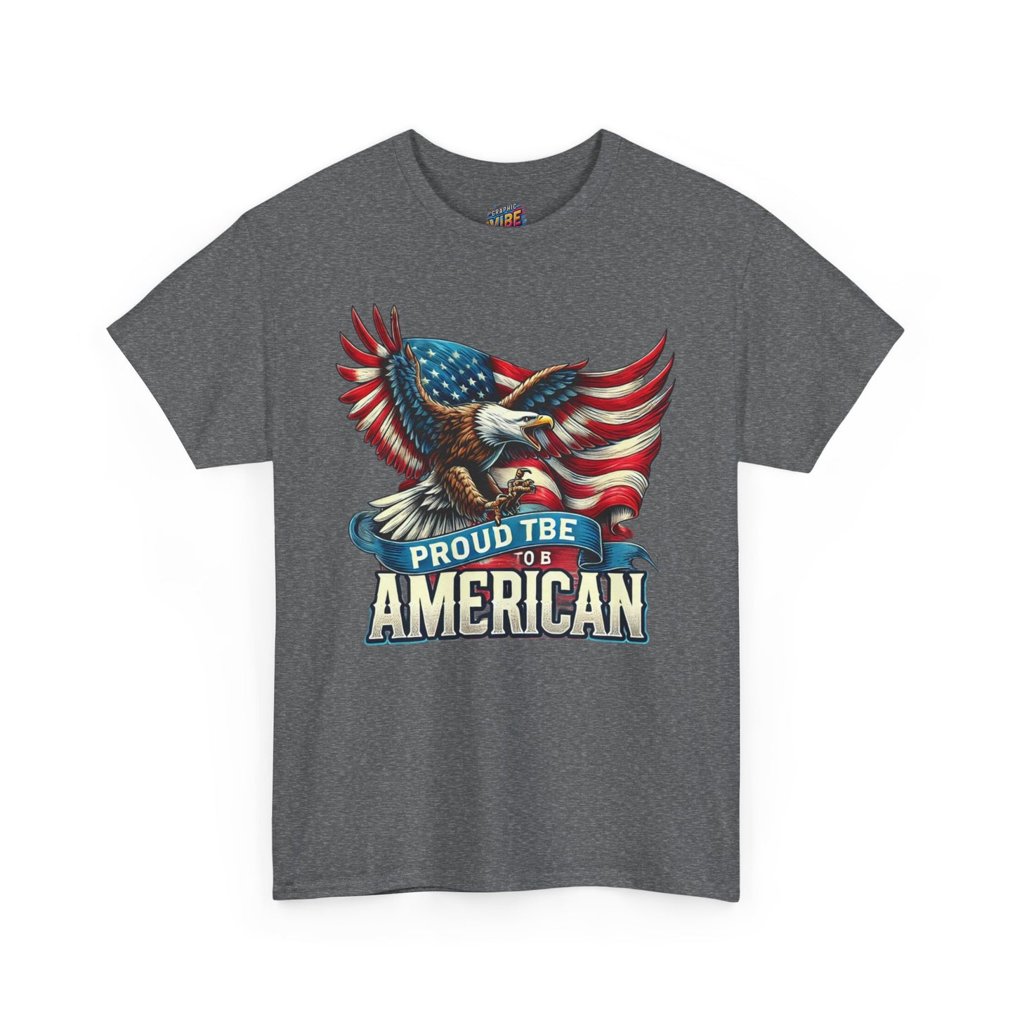 Proud American Eagle Tee, Unisex Heavy Cotton Shirt, Patriotic Apparel, Independence Day Gift, Veteran's Day T-Shirt, Americana Clothing
