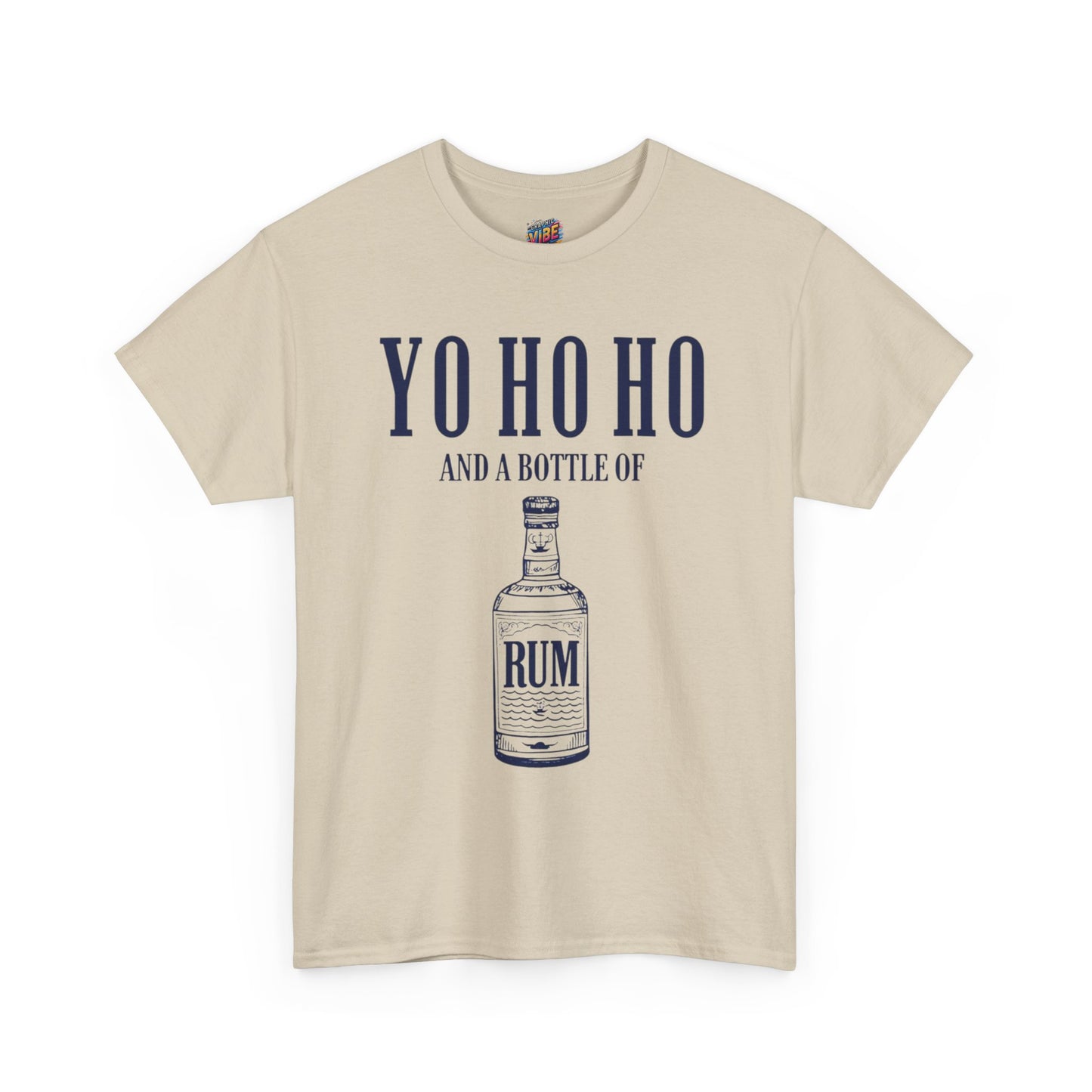 Humorous Unisex Heavy Cotton Tee - "Yo Ho Ho and a Bottle of Rum" - Perfect for Pirates, Parties, Beach Days, Gift for Sailors, Casual Wear