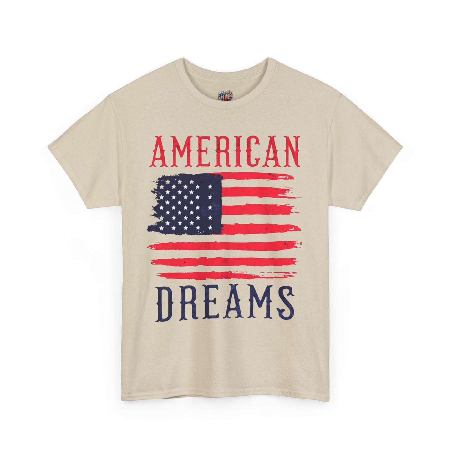 American Dreams Unisex Heavy Cotton Tee, Patriotic T-Shirt, July 4th Apparel, Independence Day Gift, American Flag Tee, Casual Wear