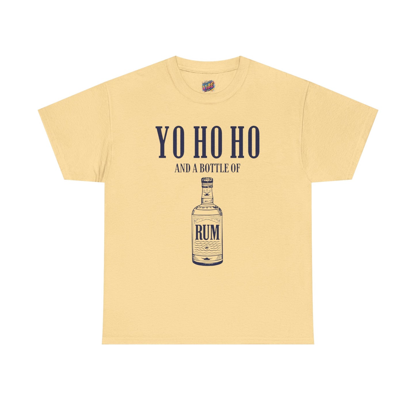 Humorous Unisex Heavy Cotton Tee - "Yo Ho Ho and a Bottle of Rum" - Perfect for Pirates, Parties, Beach Days, Gift for Sailors, Casual Wear