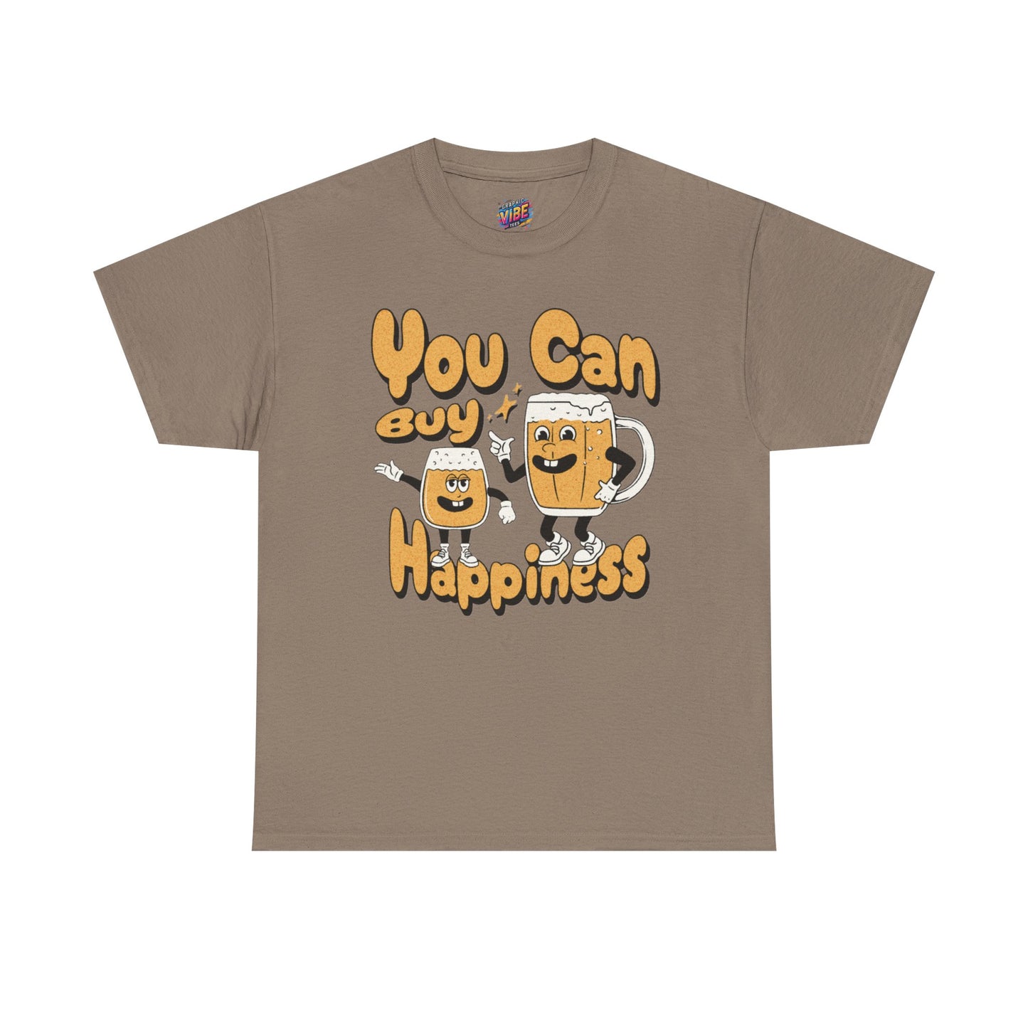 You Can Buy Happiness Beer Tee, Fun Graphic T-Shirt, Unisex Cotton Tee, Gift for Friends, Happy Vibe Shirt, Casual Wear