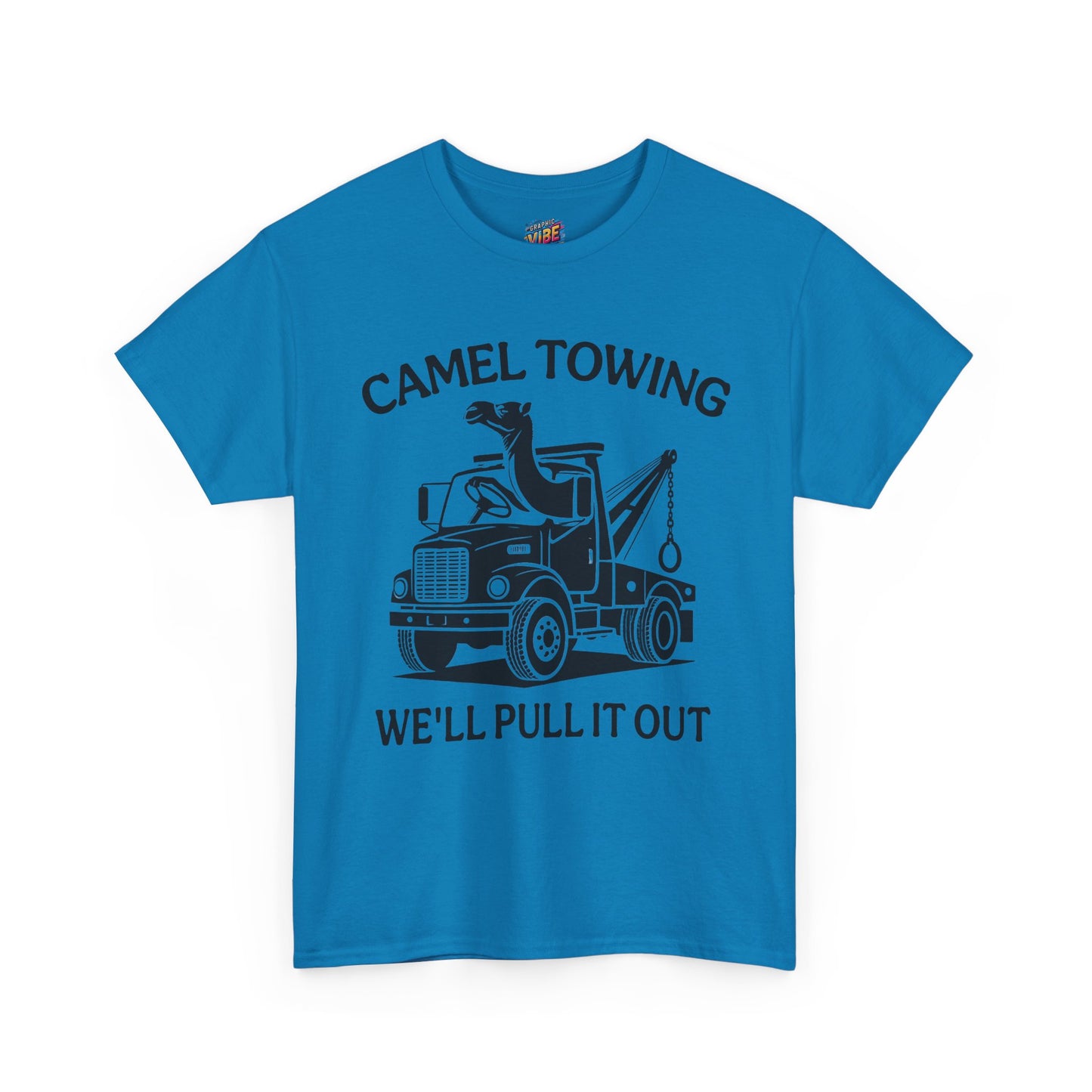 Funny Camel Towing Tee, Casual Shirt, Humorous Gift, Automotive Apparel, Perfect for Car Lovers, Unique Birthday Present