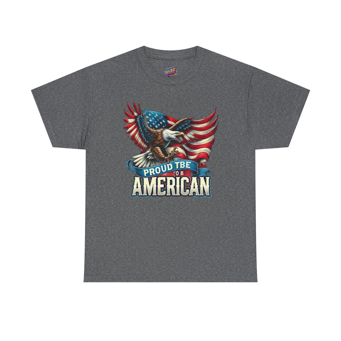 Proud American Eagle Tee, Unisex Heavy Cotton Shirt, Patriotic Apparel, Independence Day Gift, Veteran's Day T-Shirt, Americana Clothing