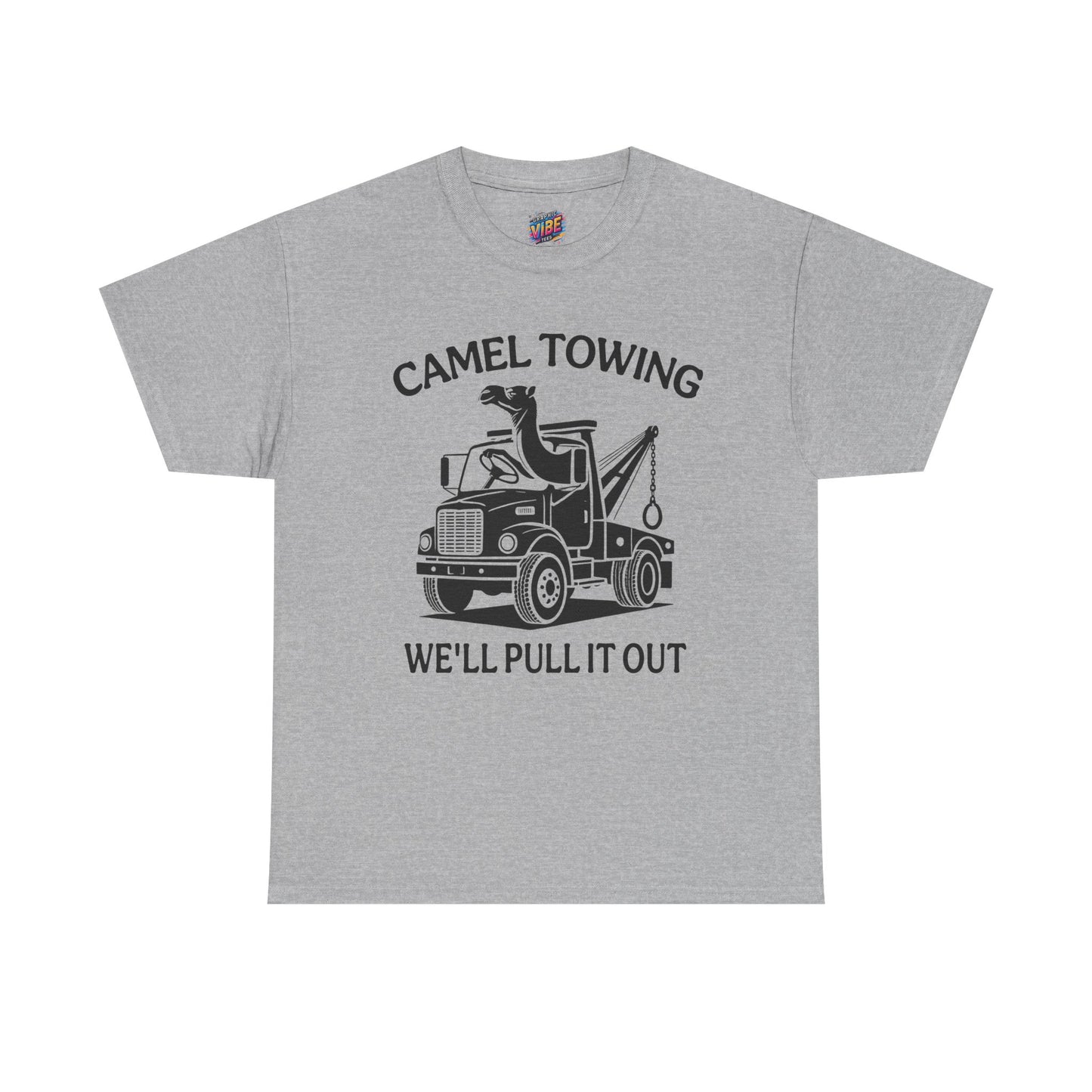 Funny Camel Towing Tee, Casual Shirt, Humorous Gift, Automotive Apparel, Perfect for Car Lovers, Unique Birthday Present