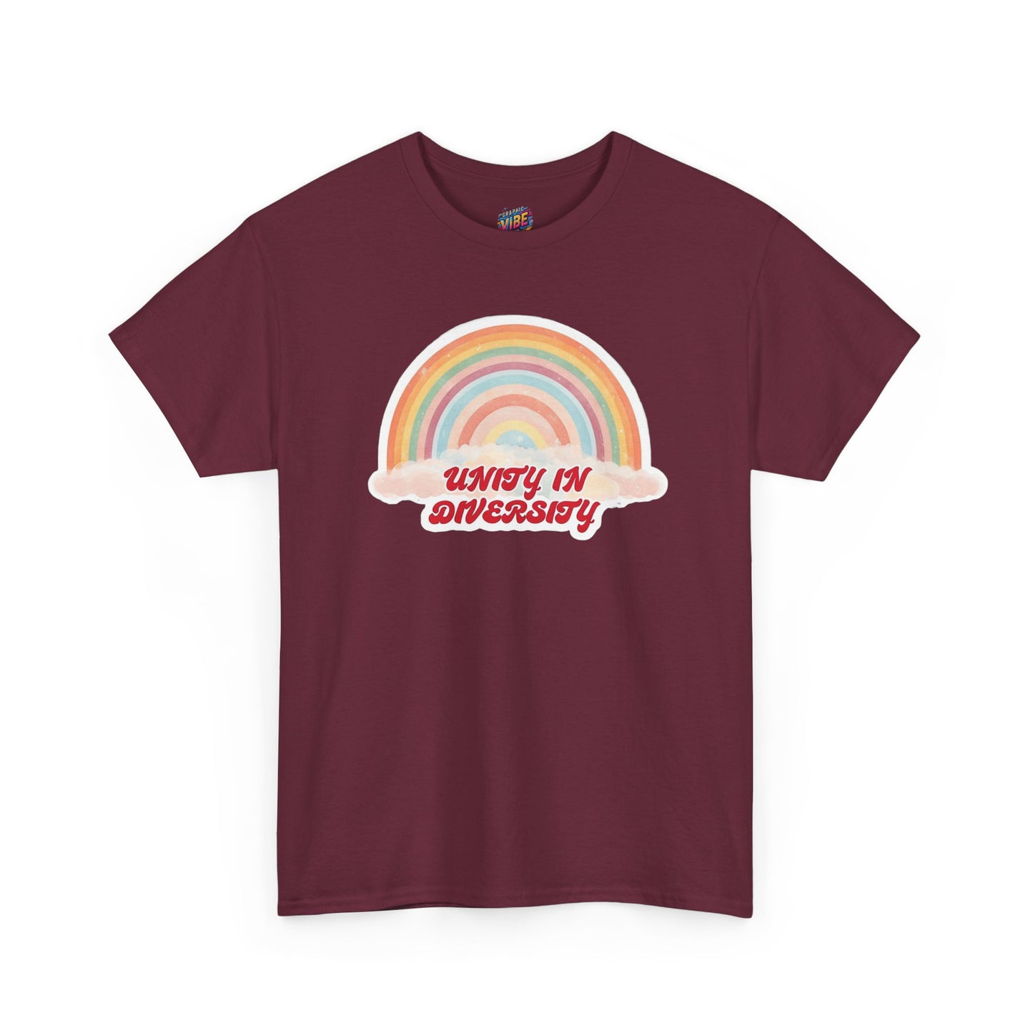 Unity in Diversity Rainbow Tee - Unisex Heavy Cotton Shirt, LGBTQ Pride Gift, Inclusivity Apparel, Thoughtful Diversity Shirt, Casual Wear