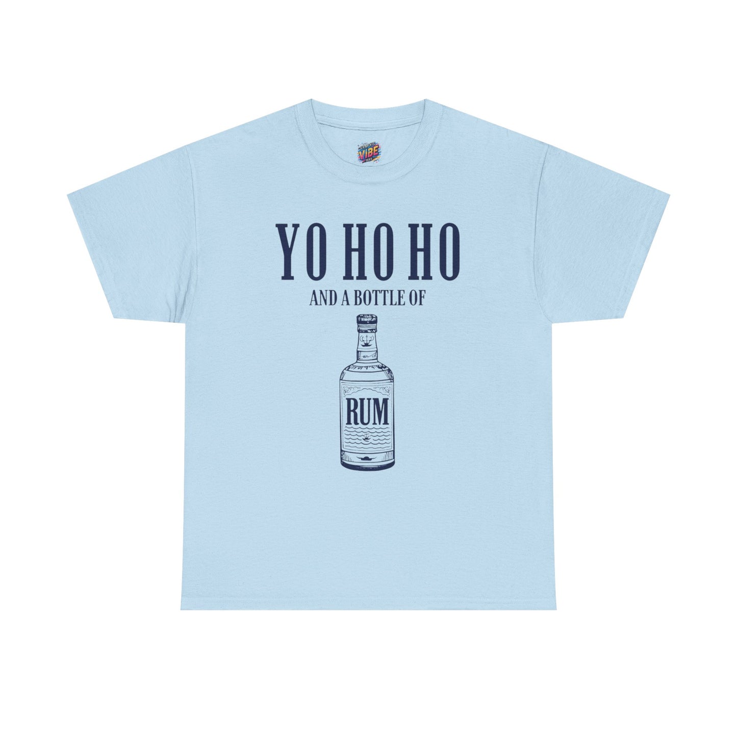 Humorous Unisex Heavy Cotton Tee - "Yo Ho Ho and a Bottle of Rum" - Perfect for Pirates, Parties, Beach Days, Gift for Sailors, Casual Wear