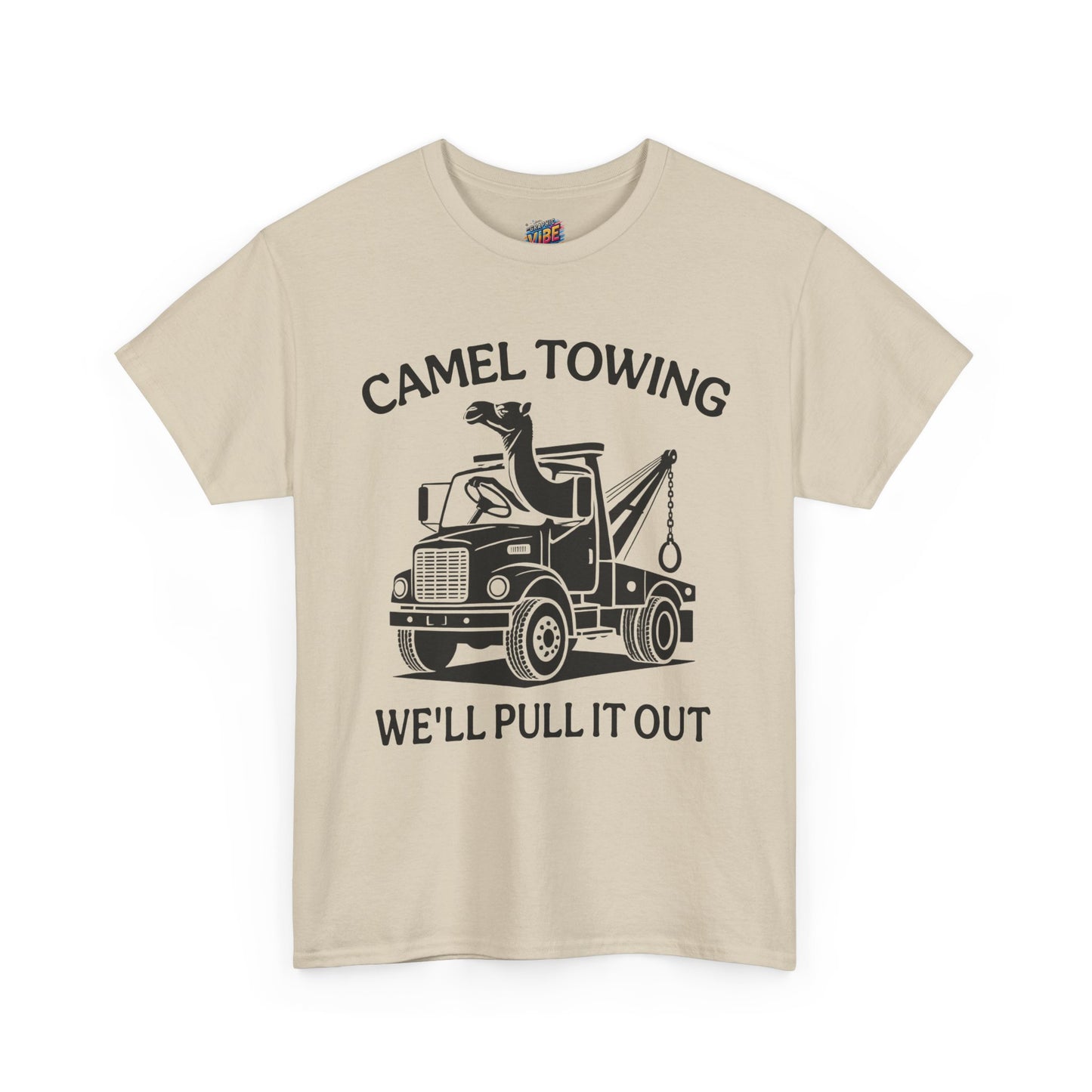Funny Camel Towing Tee, Casual Shirt, Humorous Gift, Automotive Apparel, Perfect for Car Lovers, Unique Birthday Present