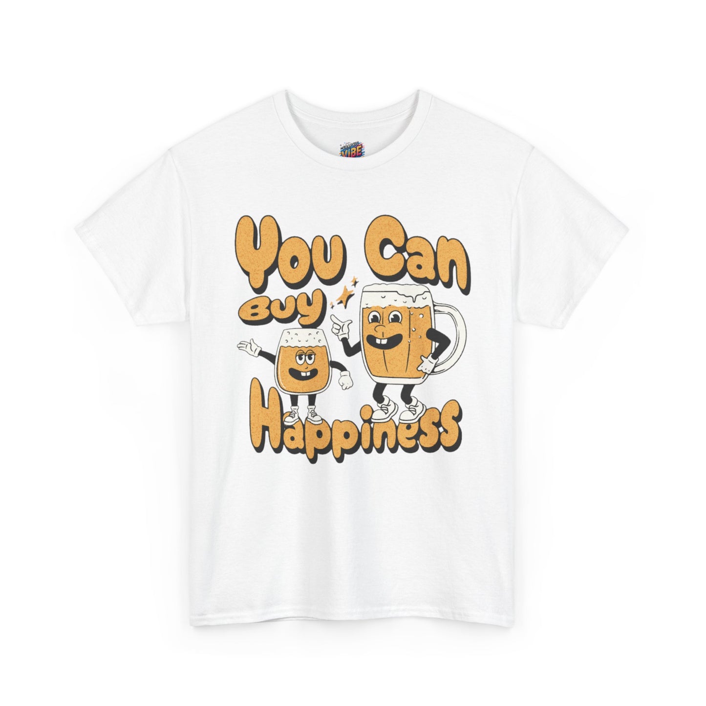 You Can Buy Happiness Beer Tee, Fun Graphic T-Shirt, Unisex Cotton Tee, Gift for Friends, Happy Vibe Shirt, Casual Wear