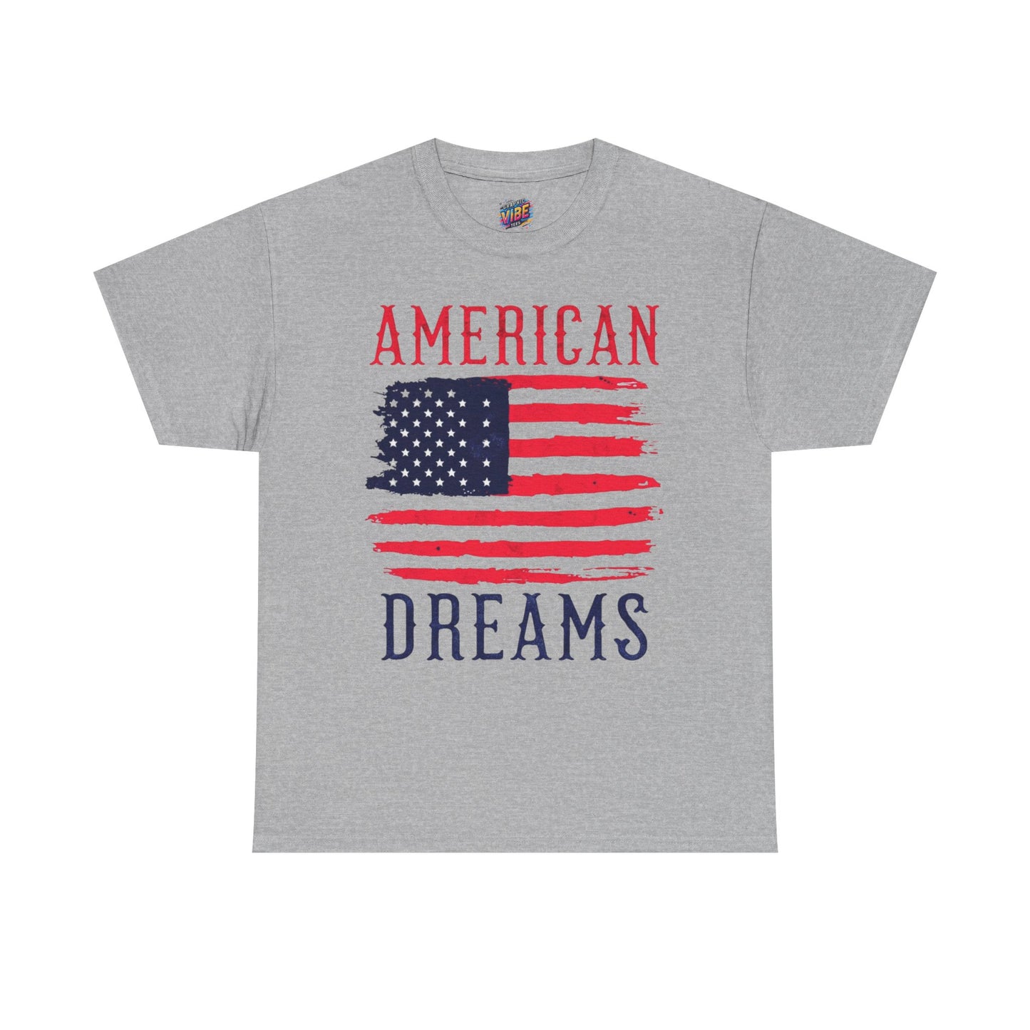American Dreams Unisex Heavy Cotton Tee, Patriotic T-Shirt, July 4th Apparel, Independence Day Gift, American Flag Tee, Casual Wear