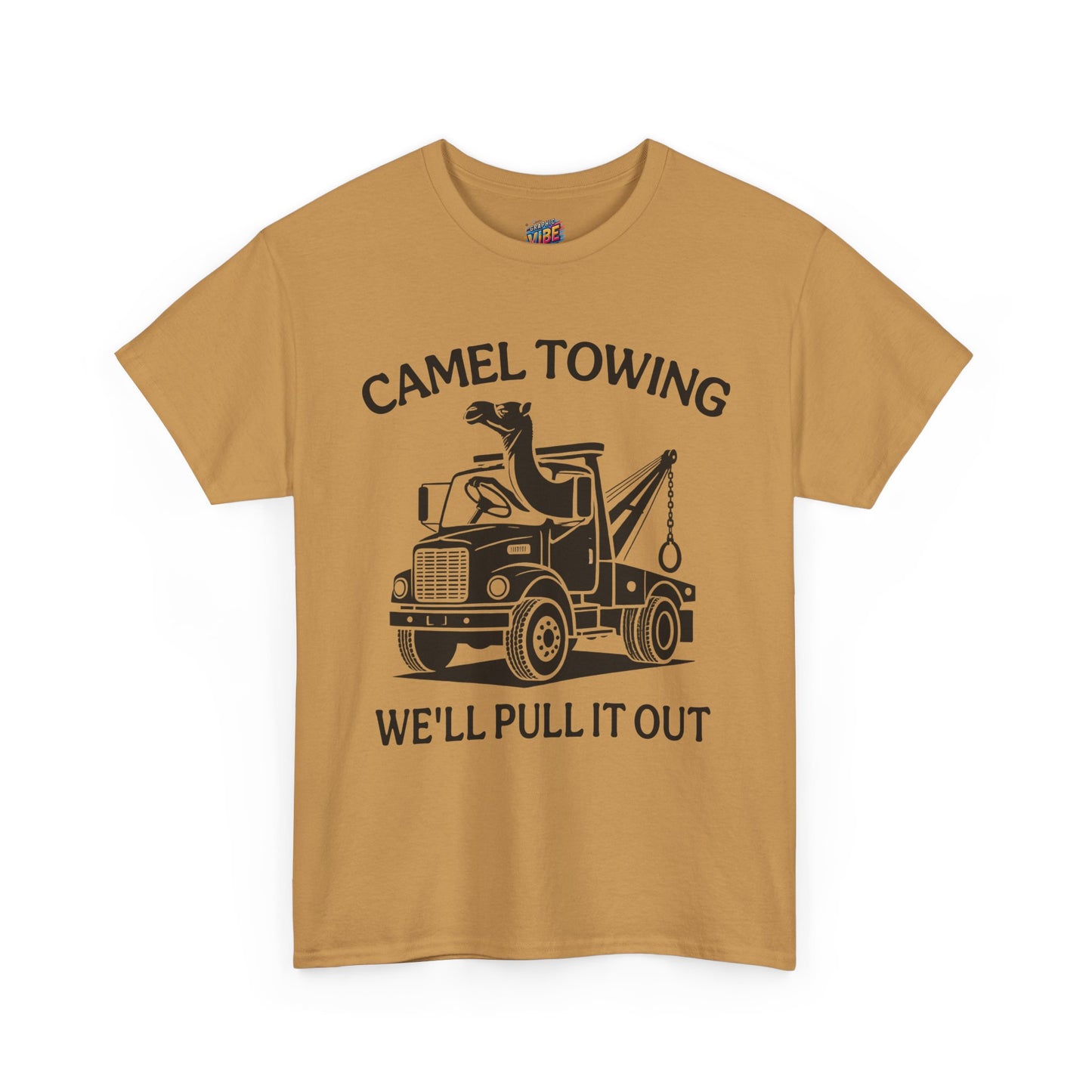 Funny Camel Towing Tee, Casual Shirt, Humorous Gift, Automotive Apparel, Perfect for Car Lovers, Unique Birthday Present
