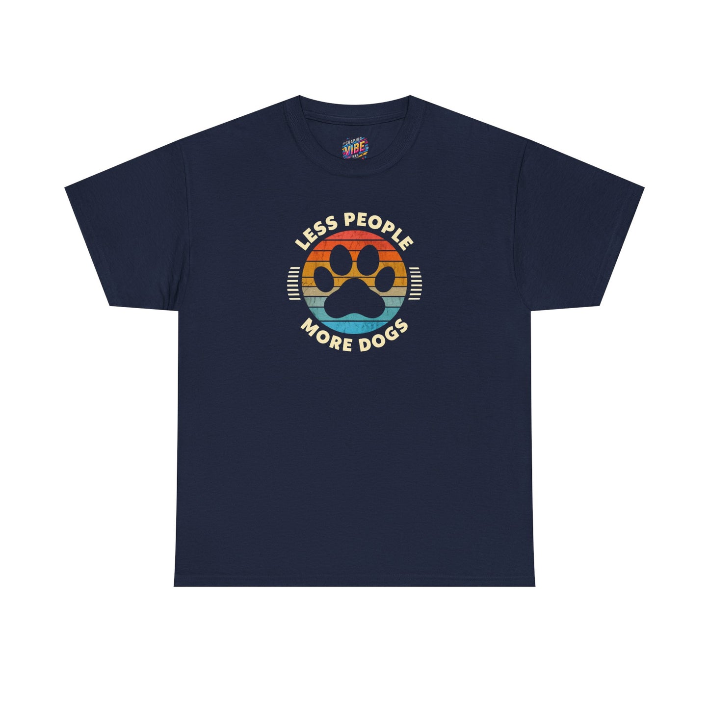 Less People More Dogs Unisex Heavy Cotton Tee | Perfect Gift for Dog Lovers, Pet Owners, Casual Wear, Animal Lovers Apparel