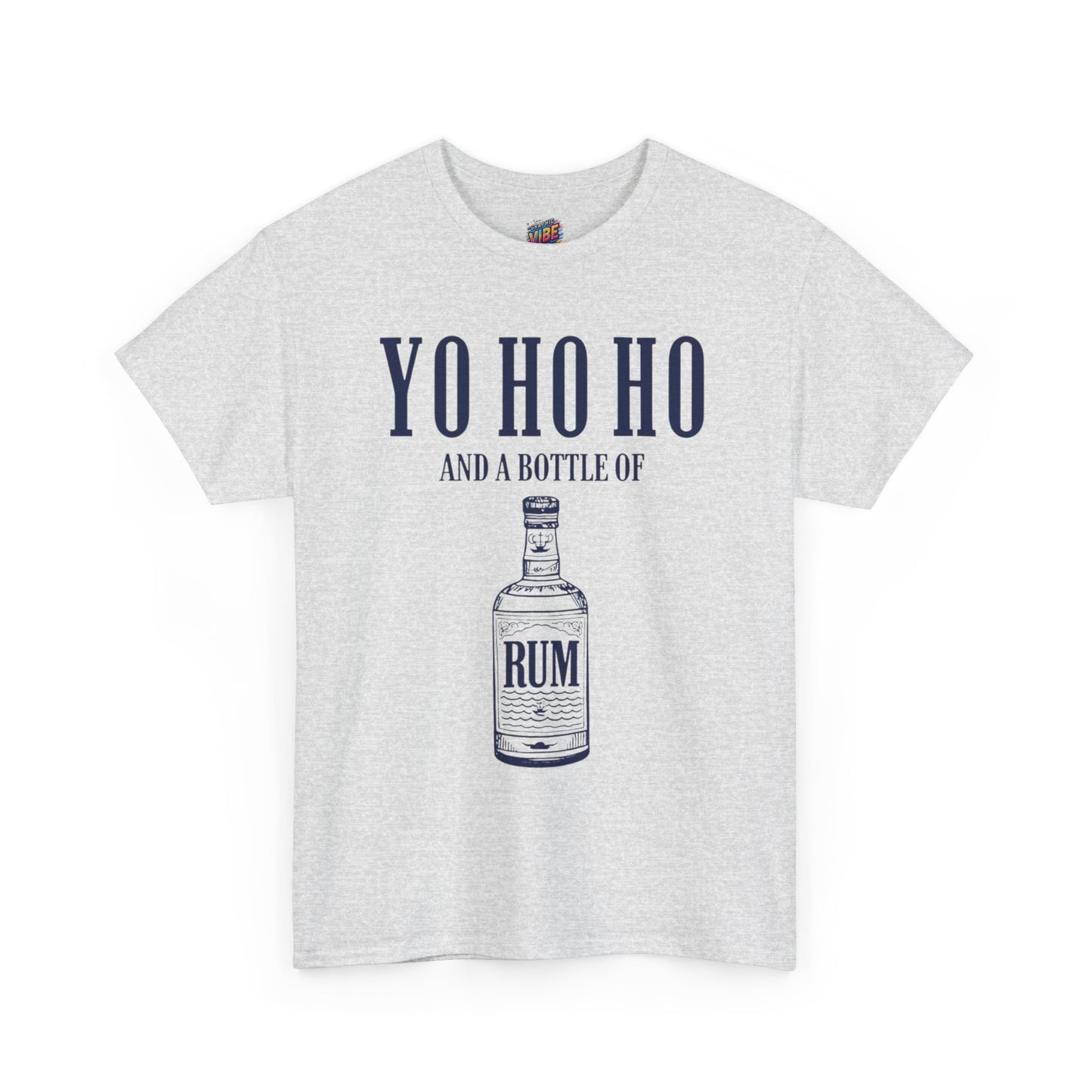 Humorous Unisex Heavy Cotton Tee - "Yo Ho Ho and a Bottle of Rum" - Perfect for Pirates, Parties, Beach Days, Gift for Sailors, Casual Wear