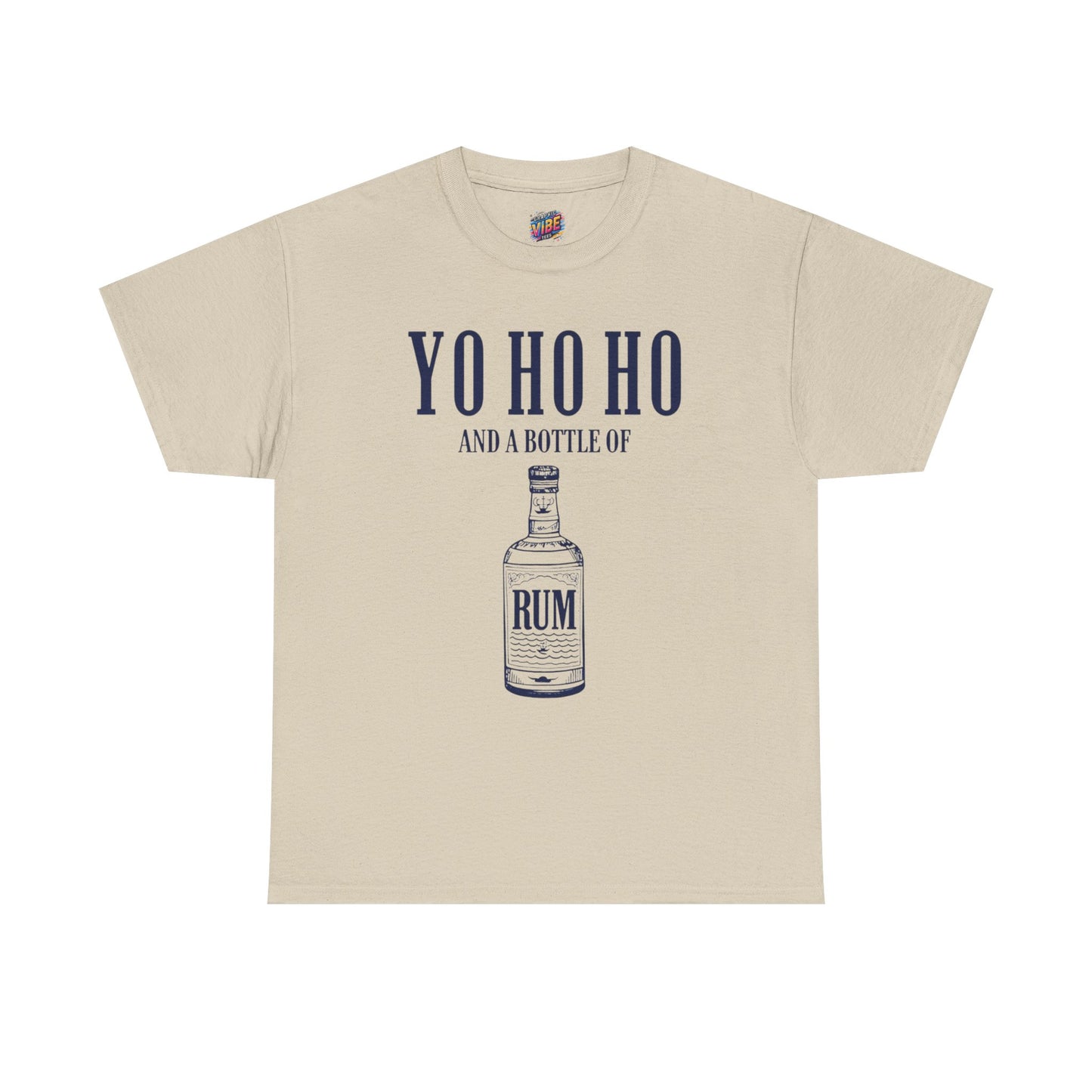 Humorous Unisex Heavy Cotton Tee - "Yo Ho Ho and a Bottle of Rum" - Perfect for Pirates, Parties, Beach Days, Gift for Sailors, Casual Wear