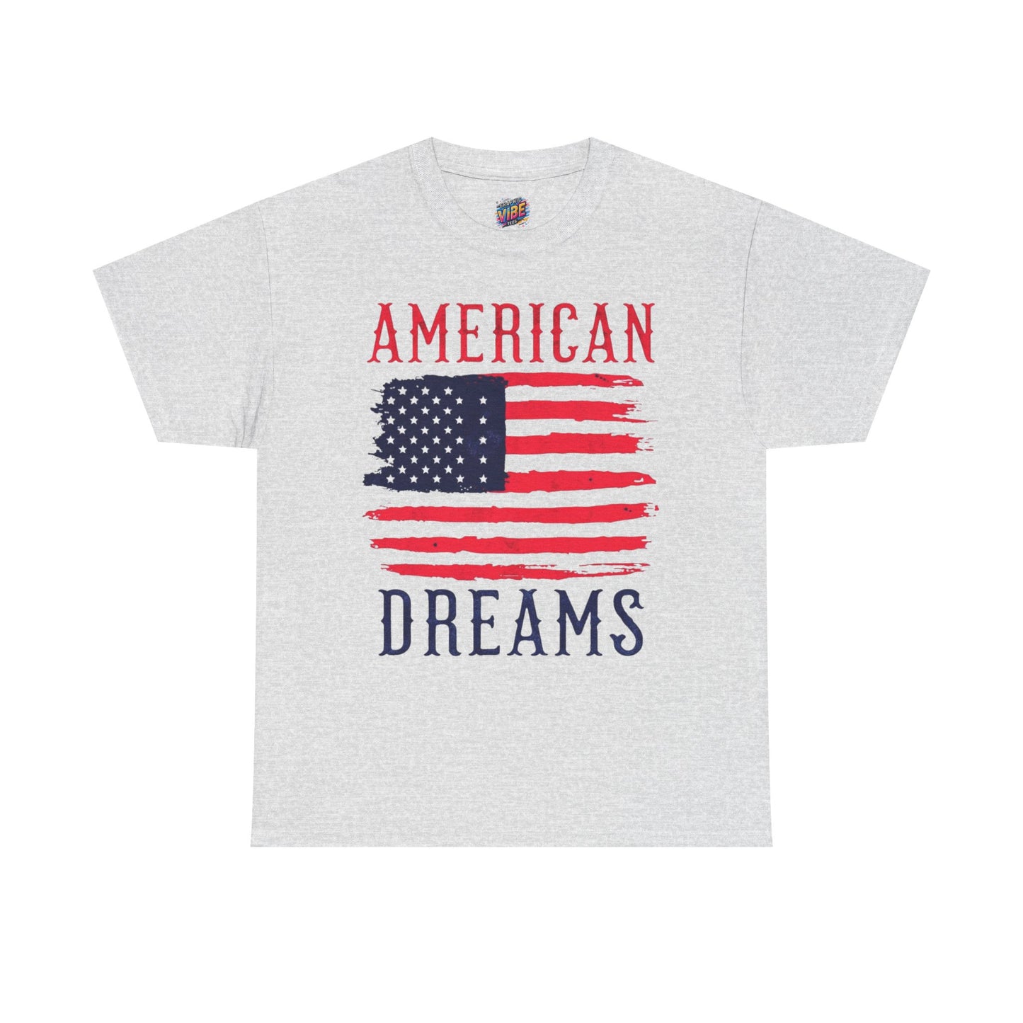 American Dreams Unisex Heavy Cotton Tee, Patriotic T-Shirt, July 4th Apparel, Independence Day Gift, American Flag Tee, Casual Wear