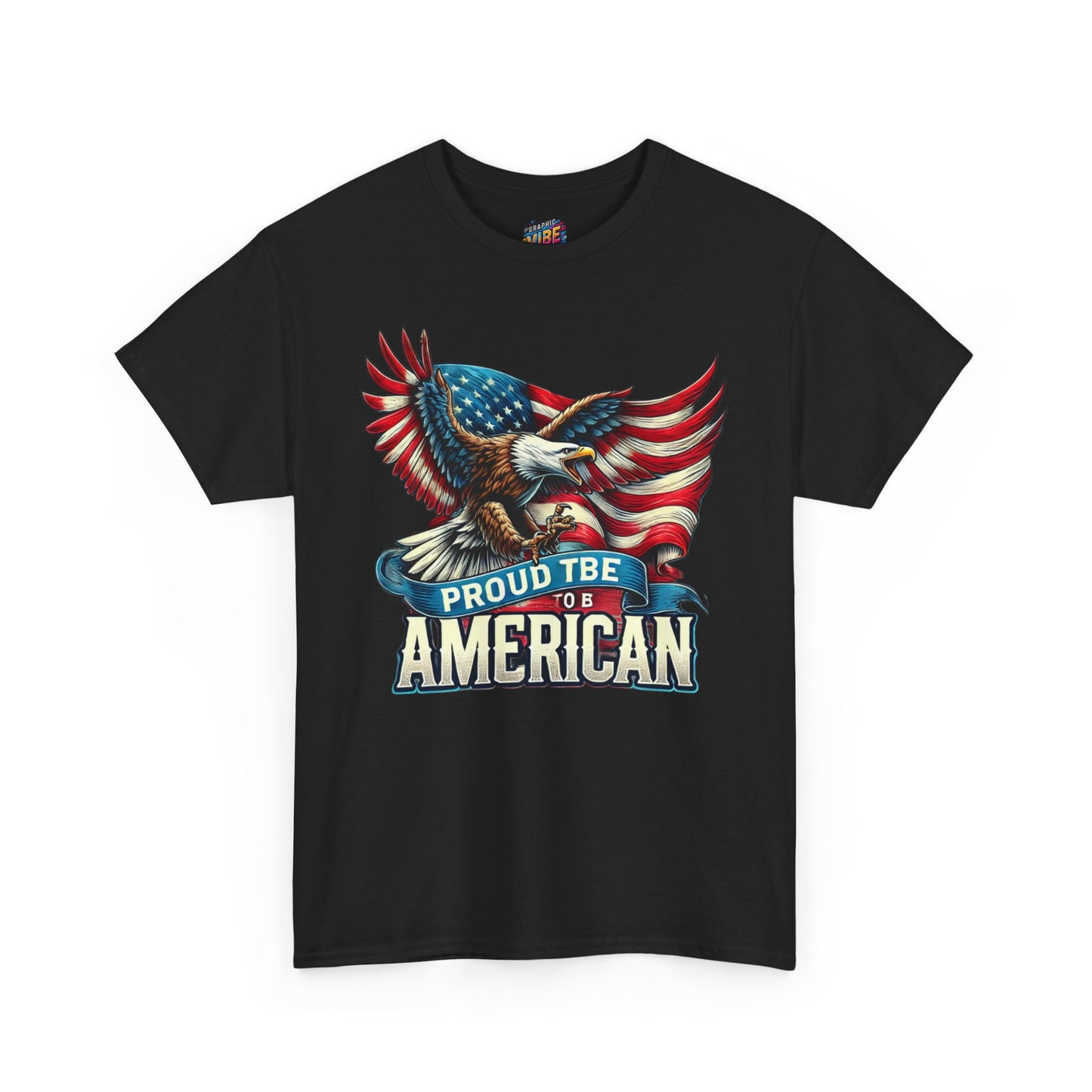 Proud American Eagle Tee, Unisex Heavy Cotton Shirt, Patriotic Apparel, Independence Day Gift, Veteran's Day T-Shirt, Americana Clothing