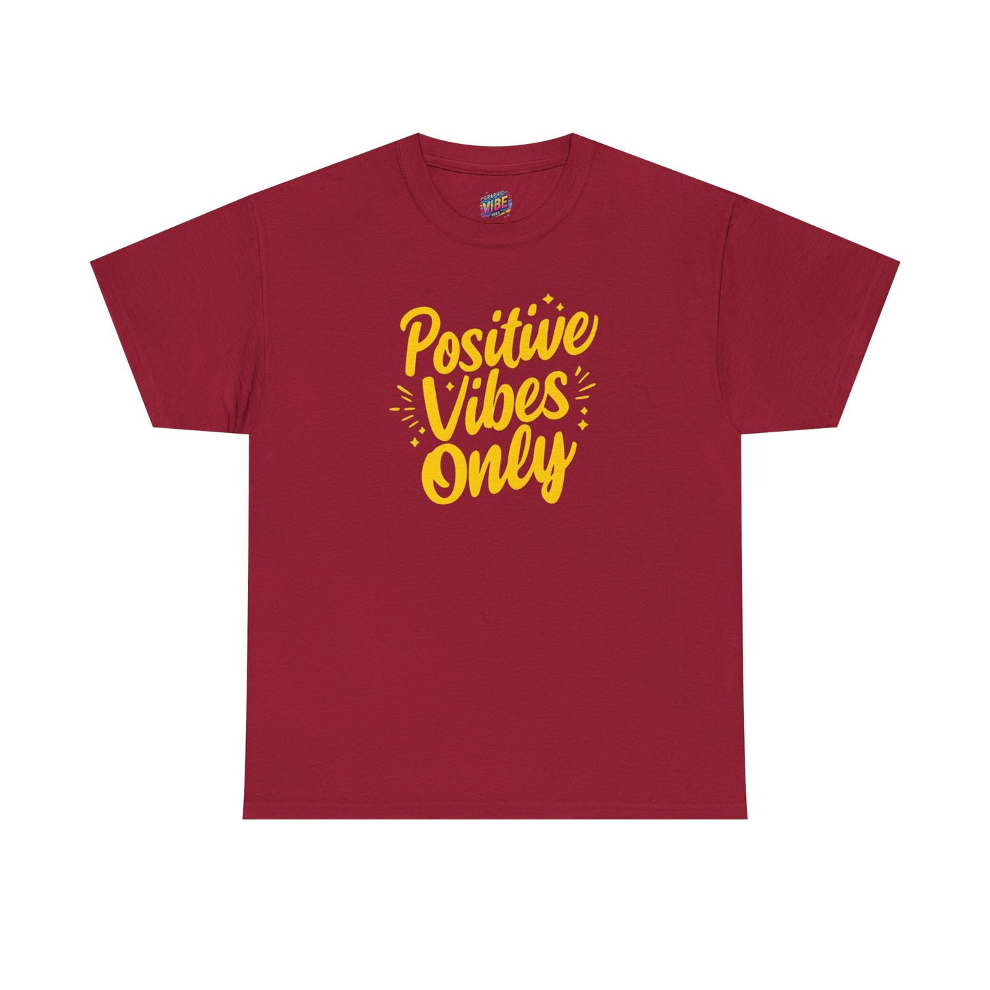 Positive Vibes Only Tee - Unisex Heavy Cotton Shirt, Gift for Friends, Motivational Wear, Summer Fashion, Casual Everyday Tee