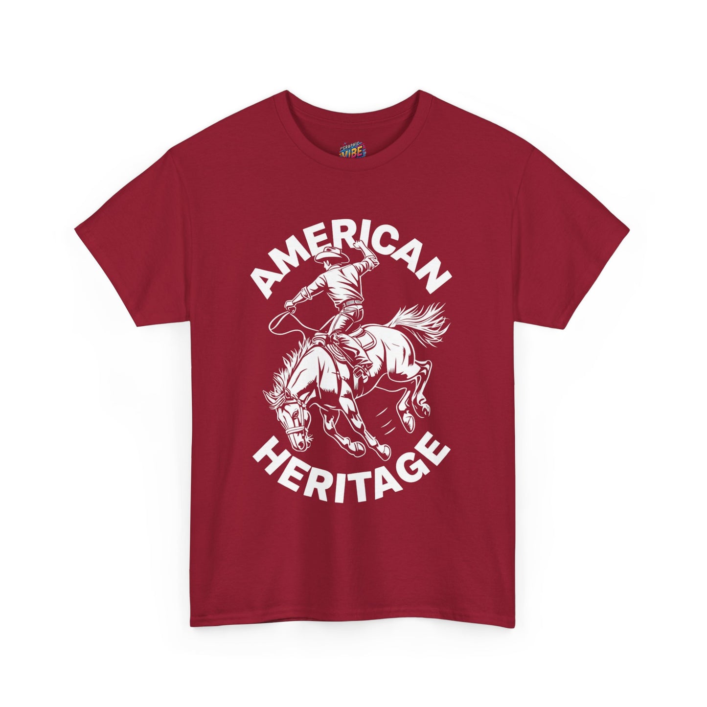 American Heritage Horse Riding Tee - Casual Comfort, Everyday Wear, Graphic T-Shirt, Perfect Gift, Summer Style, Relaxed Fit