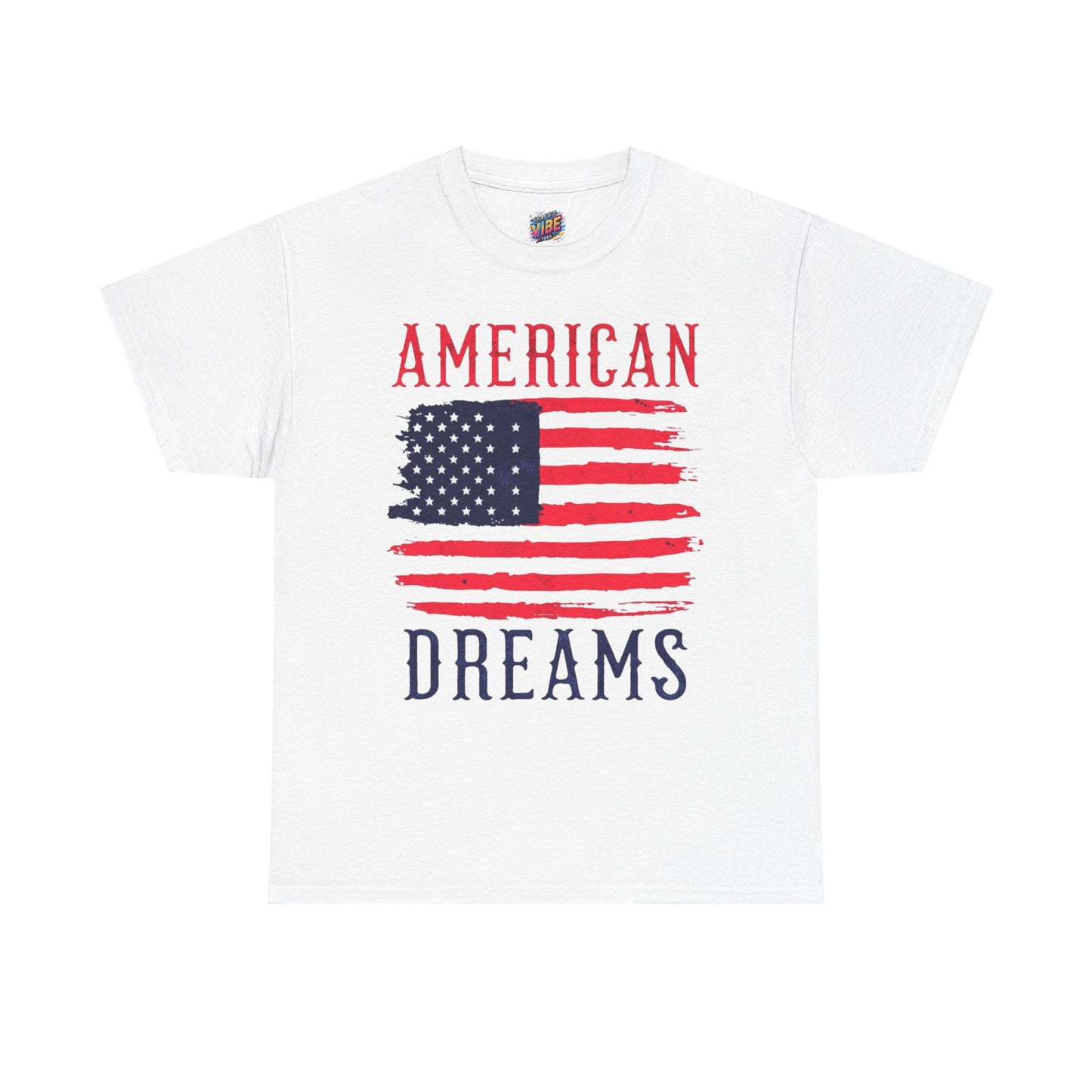 American Dreams Unisex Heavy Cotton Tee, Patriotic T-Shirt, July 4th Apparel, Independence Day Gift, American Flag Tee, Casual Wear