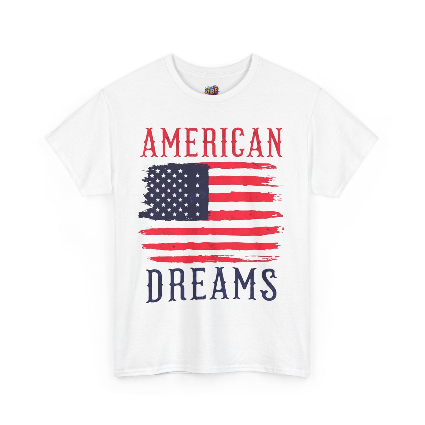 American Dreams Unisex Heavy Cotton Tee, Patriotic T-Shirt, July 4th Apparel, Independence Day Gift, American Flag Tee, Casual Wear