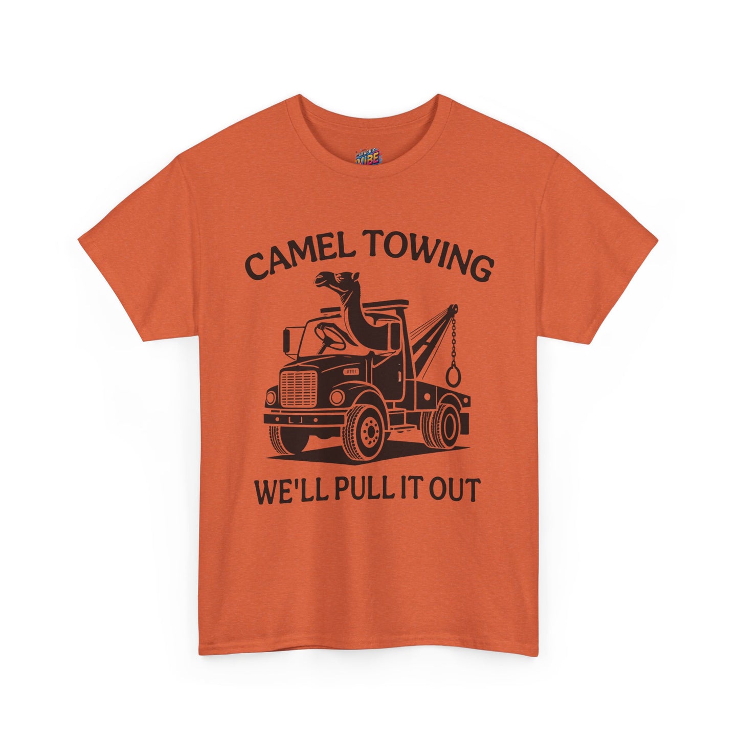 Funny Camel Towing Tee, Casual Shirt, Humorous Gift, Automotive Apparel, Perfect for Car Lovers, Unique Birthday Present