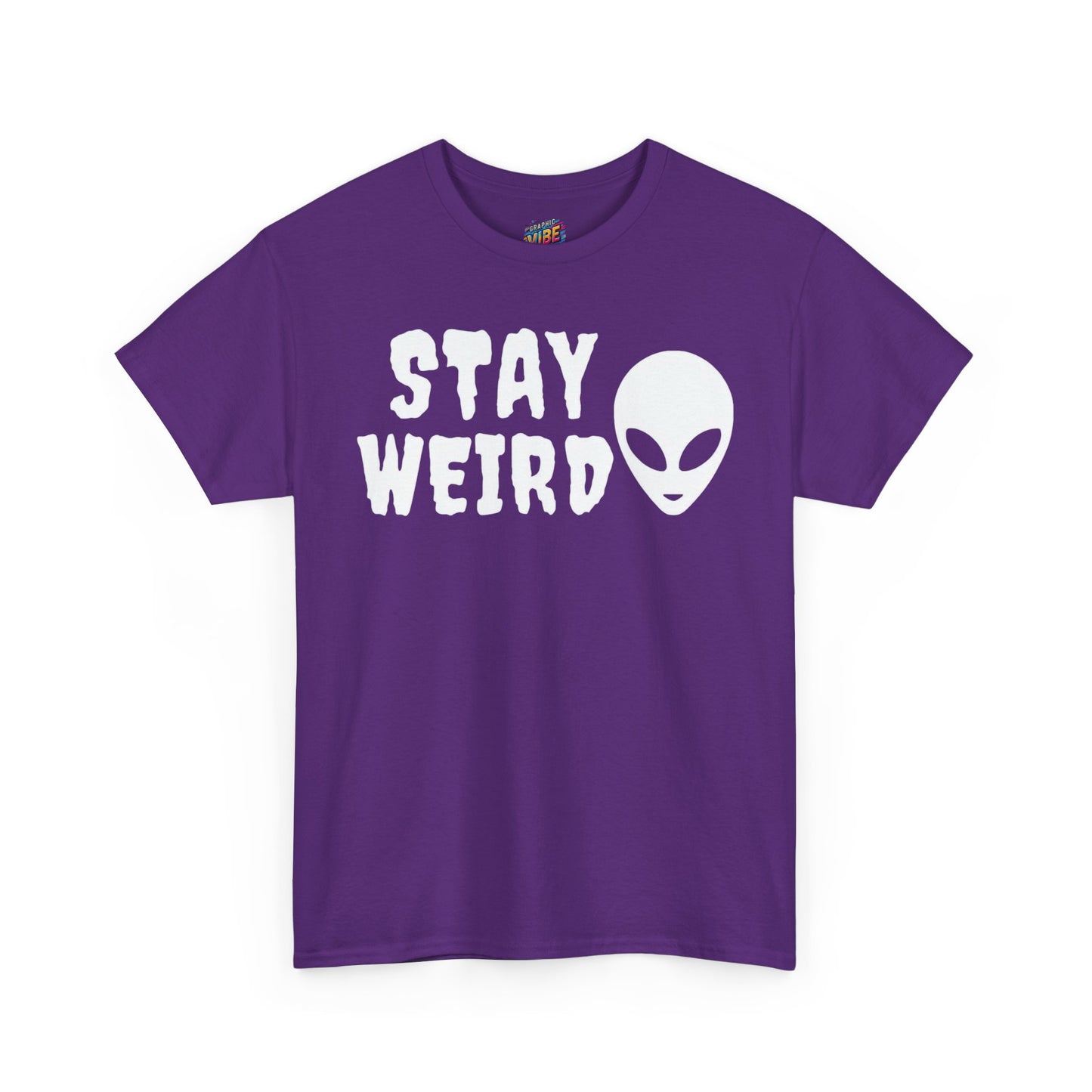 Stay Weird Alien Tee, Quirky Alien Graphic Shirt, Unique Gift for Sci-Fi Lovers, Fun Party Wear, Perfect for Everyday Casual