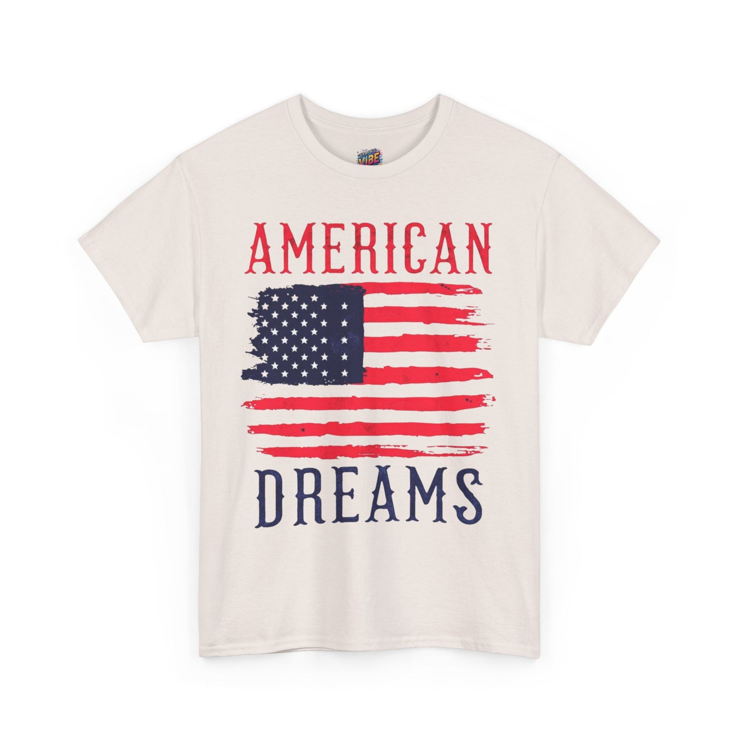 American Dreams Unisex Heavy Cotton Tee, Patriotic T-Shirt, July 4th Apparel, Independence Day Gift, American Flag Tee, Casual Wear