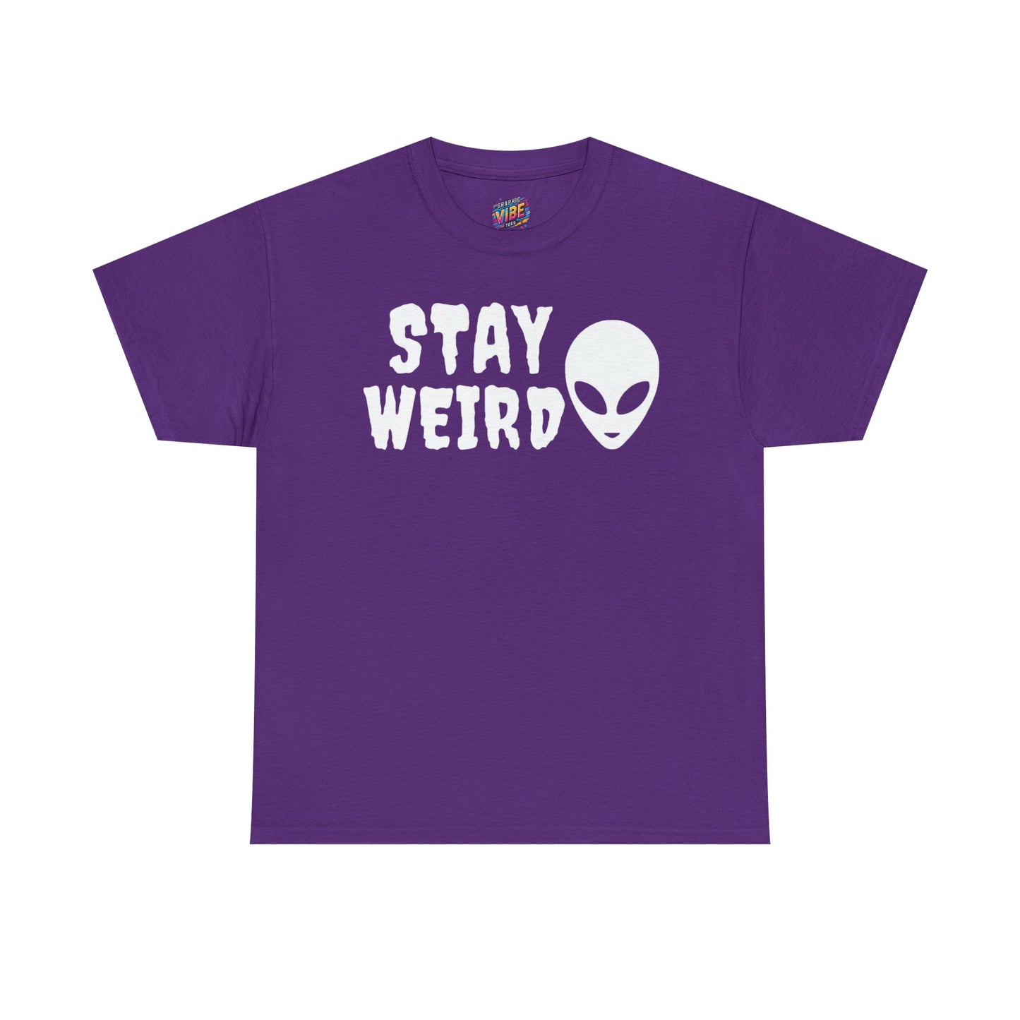 Stay Weird Alien Tee, Quirky Alien Graphic Shirt, Unique Gift for Sci-Fi Lovers, Fun Party Wear, Perfect for Everyday Casual