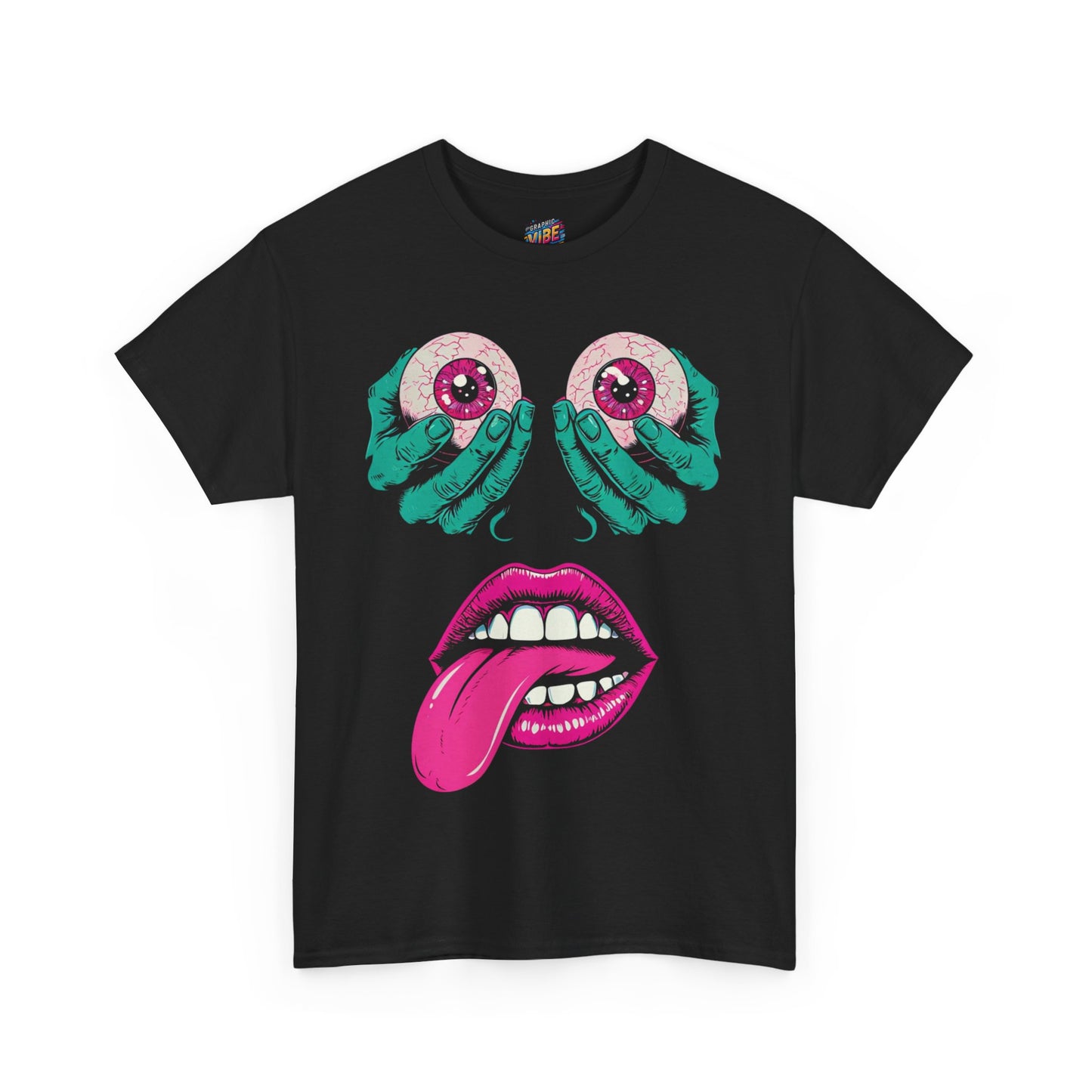 Graphic Funny Unisex Heavy Cotton Tee, Quirky T-Shirt, Unique Gift for Friends, Halloween Costume, Art Lover Gift, Conversation Starter