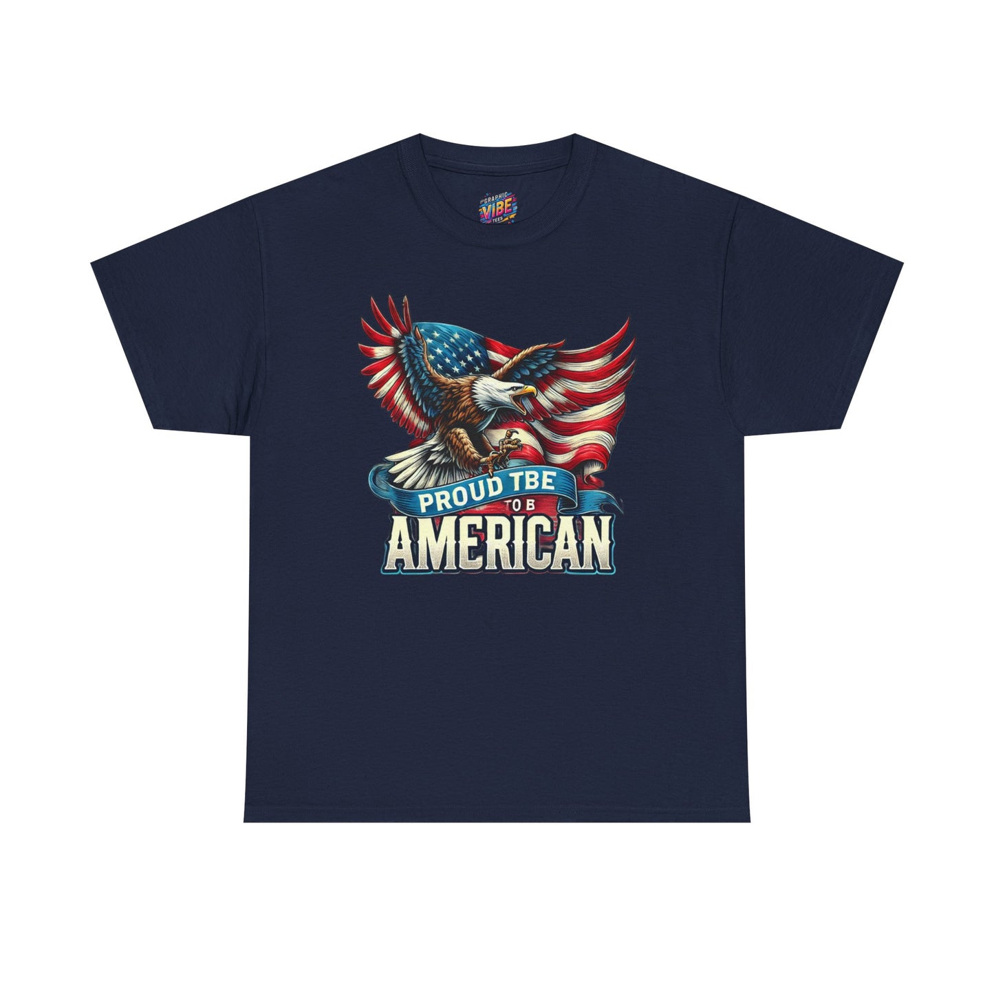 Proud American Eagle Tee, Unisex Heavy Cotton Shirt, Patriotic Apparel, Independence Day Gift, Veteran's Day T-Shirt, Americana Clothing