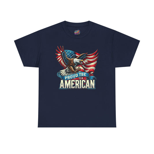 Proud American Eagle Tee, Unisex Heavy Cotton Shirt, Patriotic Apparel, Independence Day Gift, Veteran's Day T-Shirt, Americana Clothing