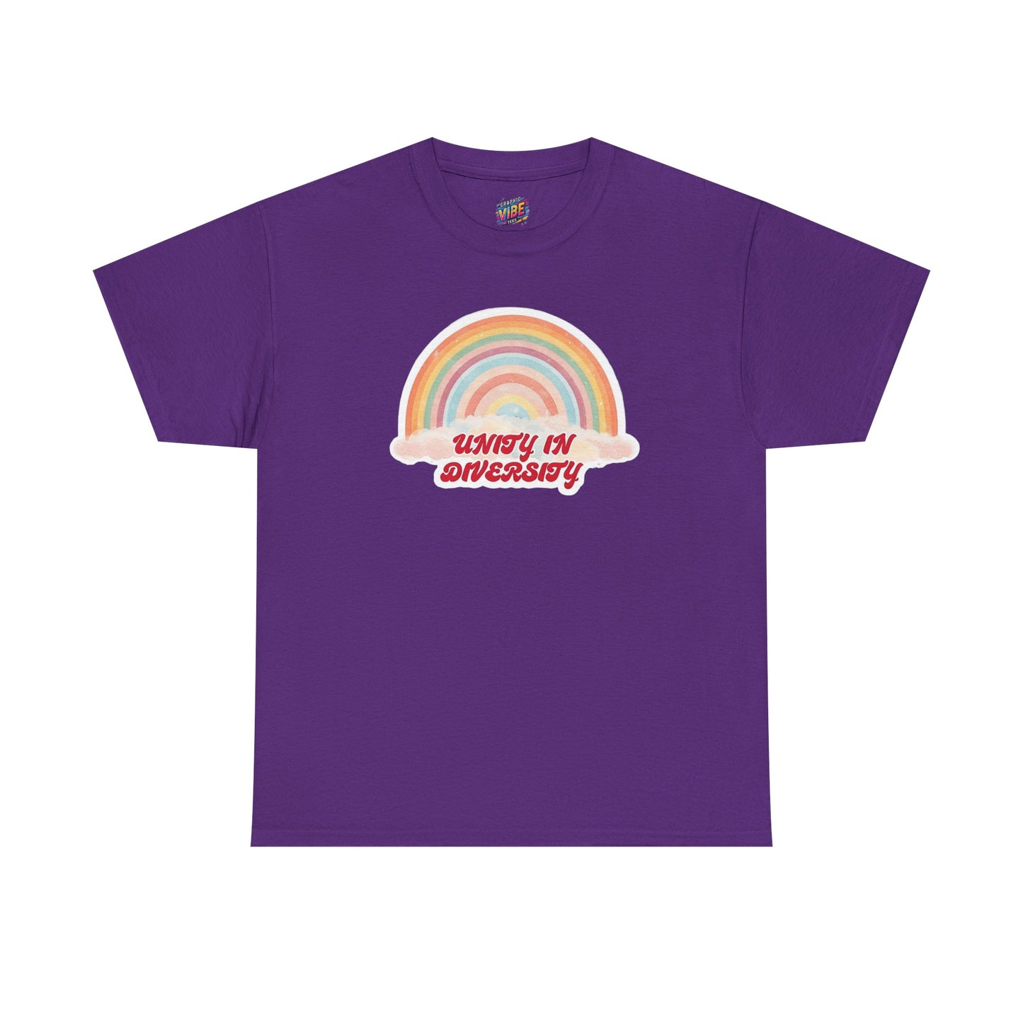 Unity in Diversity Rainbow Tee - Unisex Heavy Cotton Shirt, LGBTQ Pride Gift, Inclusivity Apparel, Thoughtful Diversity Shirt, Casual Wear
