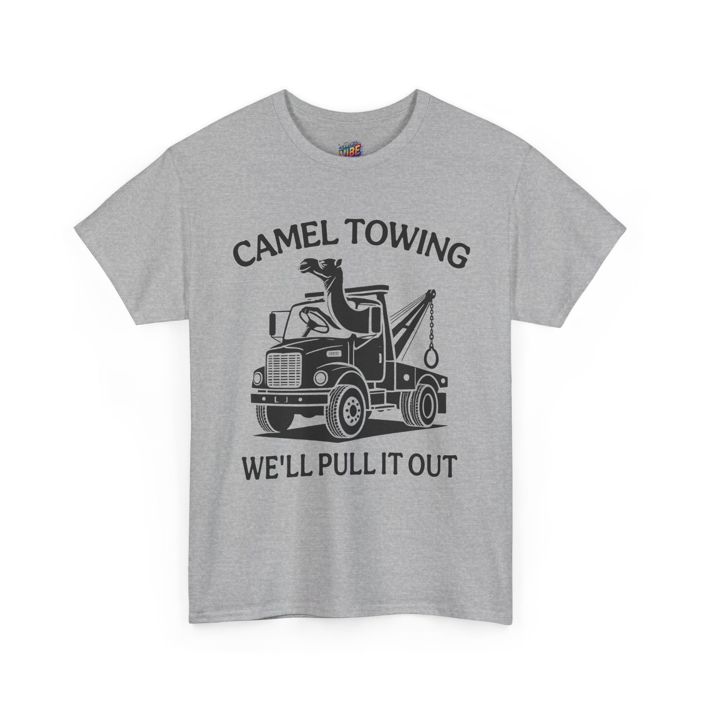Funny Camel Towing Tee, Casual Shirt, Humorous Gift, Automotive Apparel, Perfect for Car Lovers, Unique Birthday Present