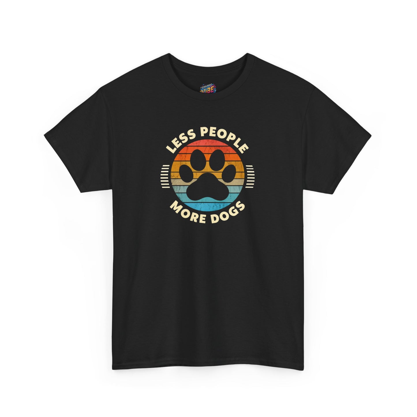 Less People More Dogs Unisex Heavy Cotton Tee | Perfect Gift for Dog Lovers, Pet Owners, Casual Wear, Animal Lovers Apparel