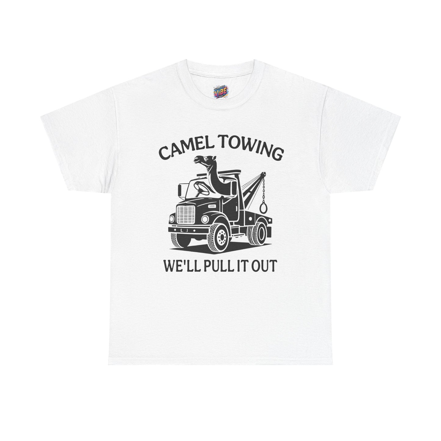 Funny Camel Towing Tee, Casual Shirt, Humorous Gift, Automotive Apparel, Perfect for Car Lovers, Unique Birthday Present