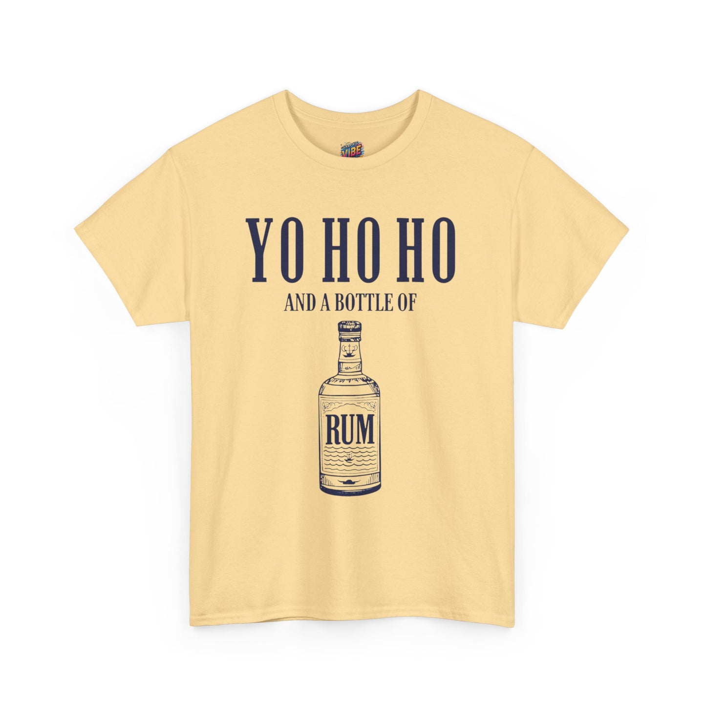 Humorous Unisex Heavy Cotton Tee - "Yo Ho Ho and a Bottle of Rum" - Perfect for Pirates, Parties, Beach Days, Gift for Sailors, Casual Wear