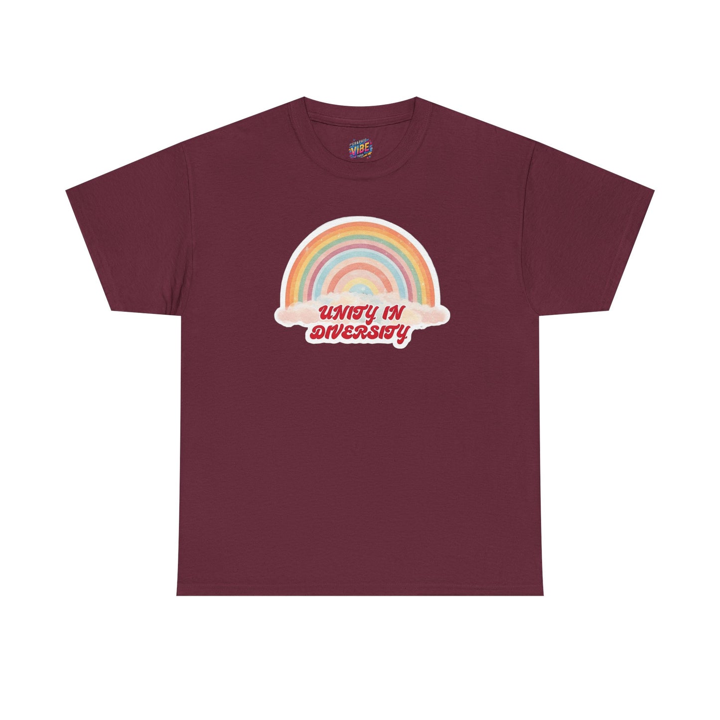 Unity in Diversity Rainbow Tee - Unisex Heavy Cotton Shirt, LGBTQ Pride Gift, Inclusivity Apparel, Thoughtful Diversity Shirt, Casual Wear