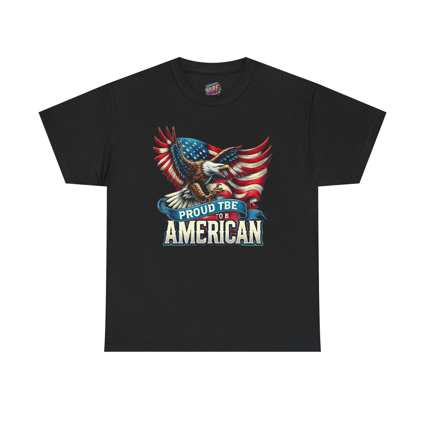 Proud American Eagle Tee, Unisex Heavy Cotton Shirt, Patriotic Apparel, Independence Day Gift, Veteran's Day T-Shirt, Americana Clothing