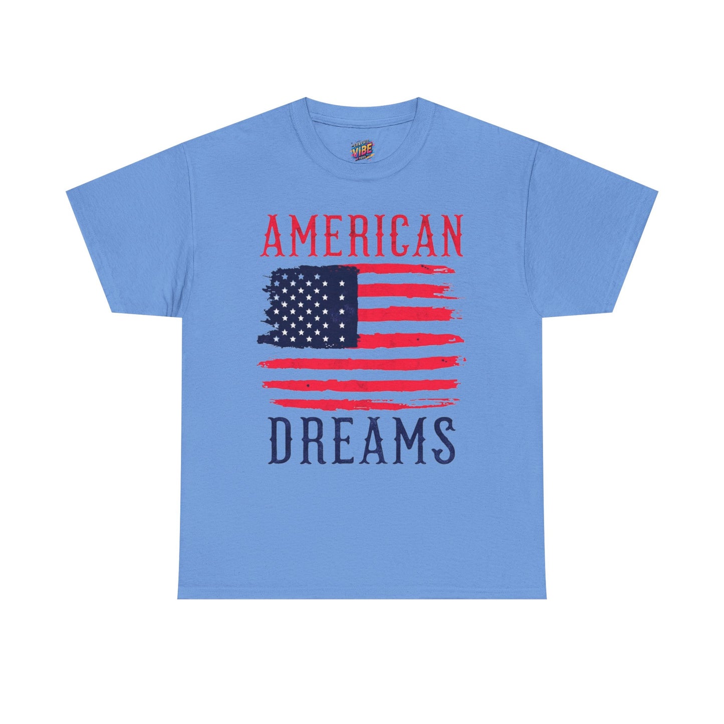 American Dreams Unisex Heavy Cotton Tee, Patriotic T-Shirt, July 4th Apparel, Independence Day Gift, American Flag Tee, Casual Wear