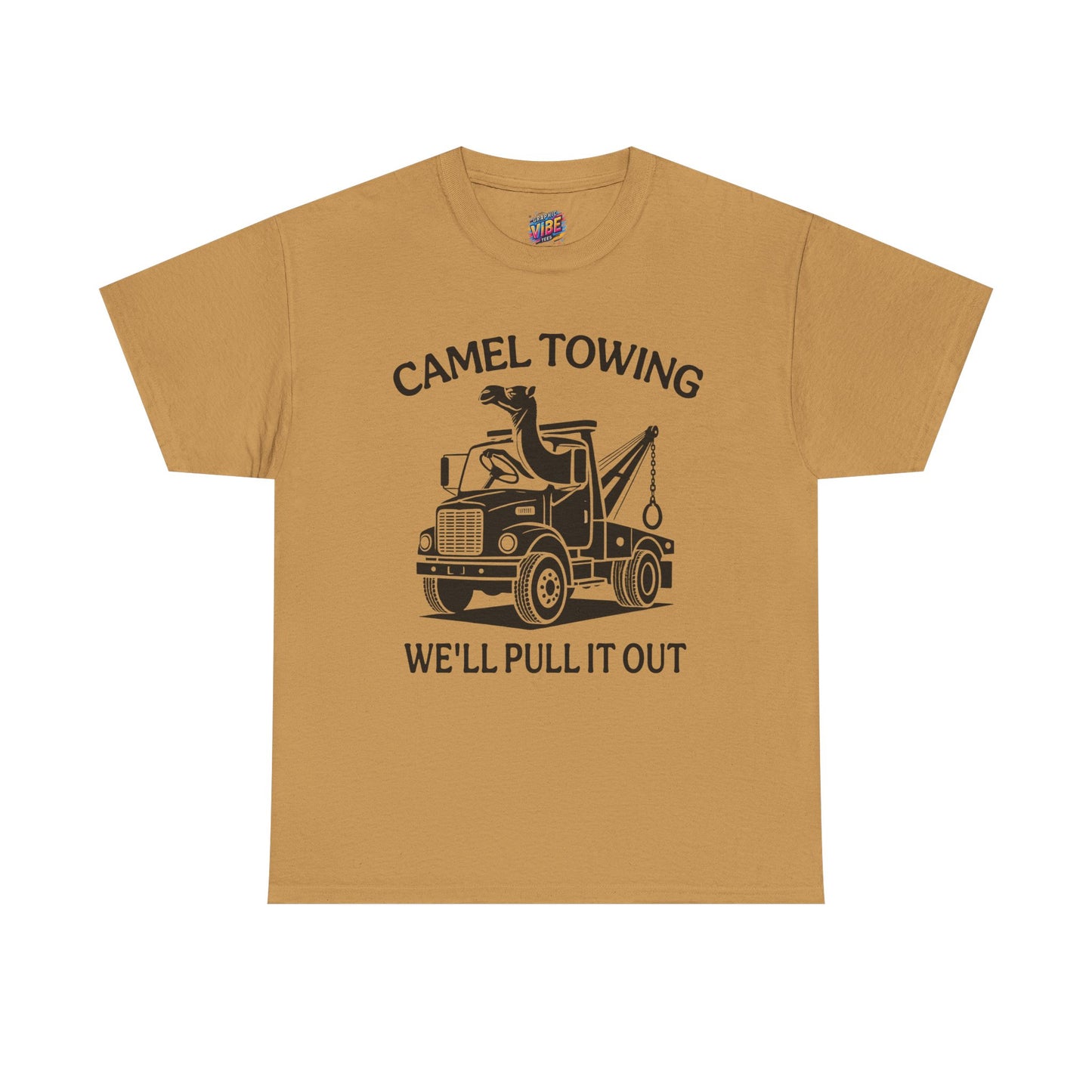 Funny Camel Towing Tee, Casual Shirt, Humorous Gift, Automotive Apparel, Perfect for Car Lovers, Unique Birthday Present