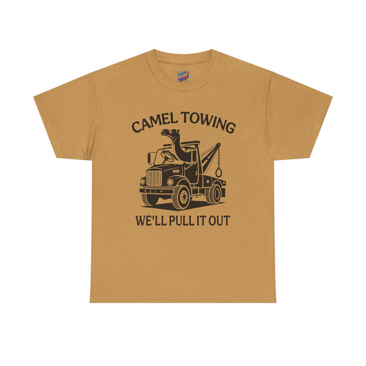 Funny Camel Towing Tee, Casual Shirt, Humorous Gift, Automotive Apparel, Perfect for Car Lovers, Unique Birthday Present