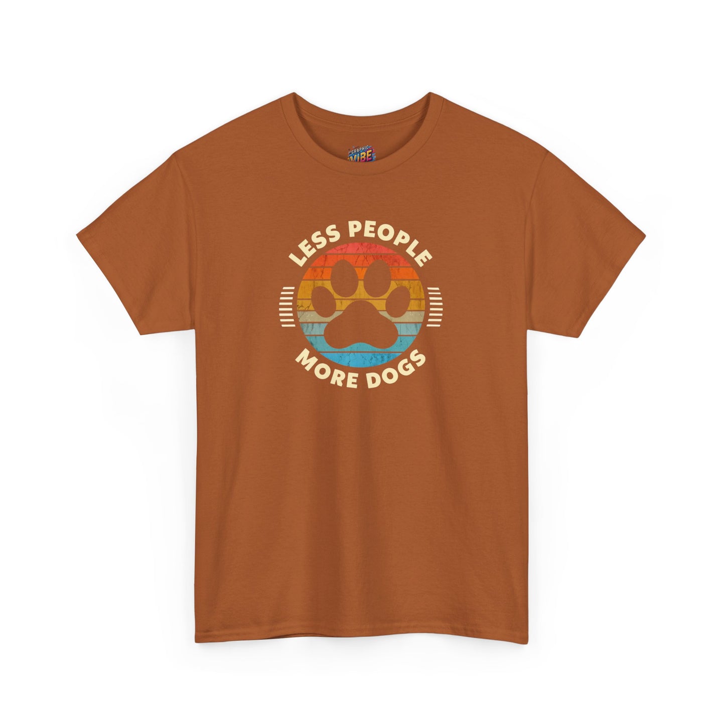 Less People More Dogs Unisex Heavy Cotton Tee | Perfect Gift for Dog Lovers, Pet Owners, Casual Wear, Animal Lovers Apparel